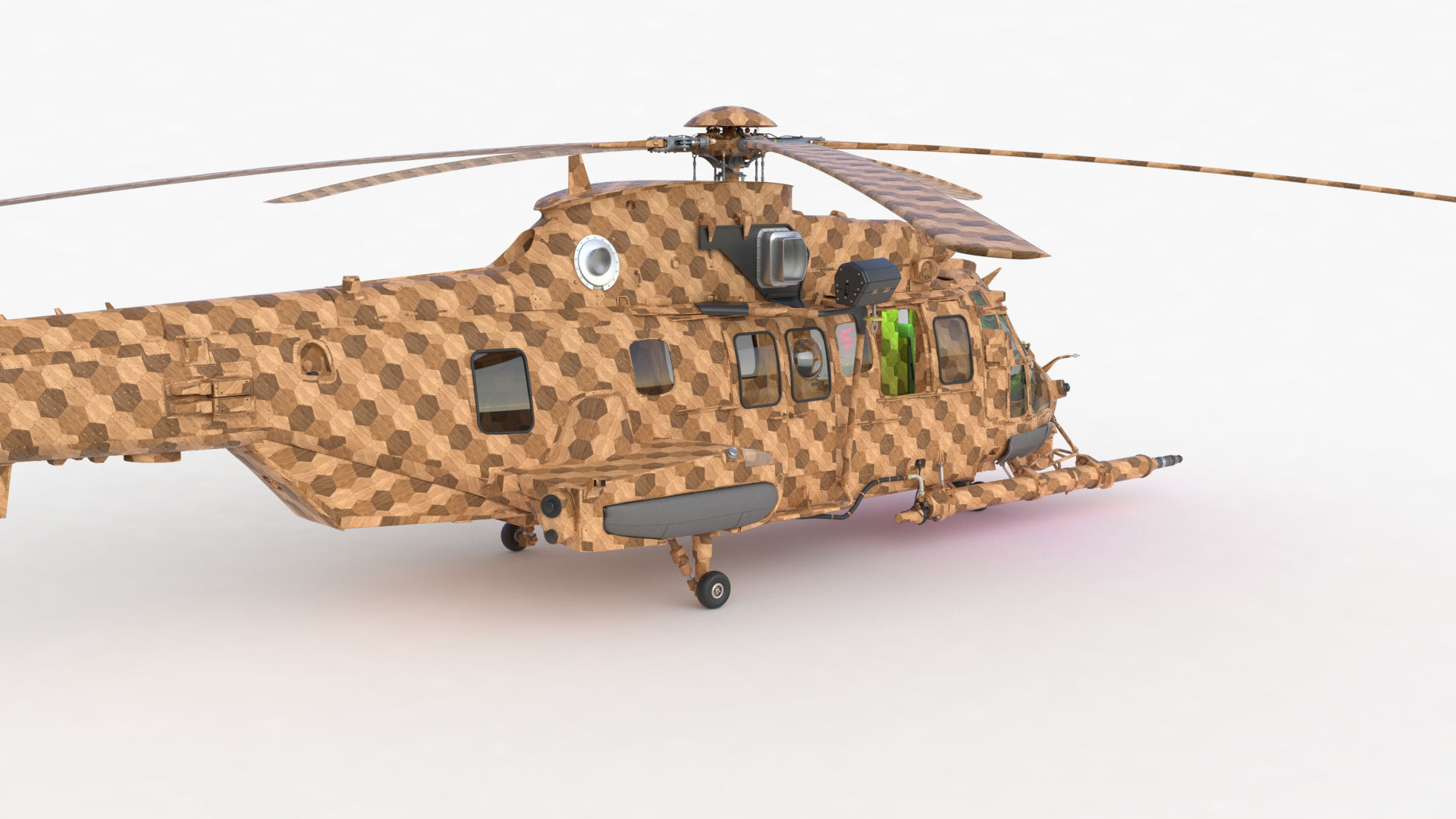 Eurocopter EC 725 Toy Wood 3D model_52