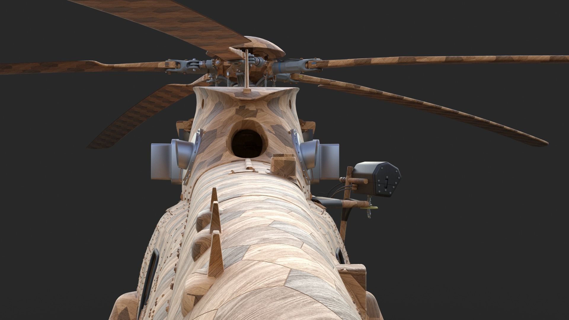 Eurocopter EC 725 Toy Wood 3D model_7