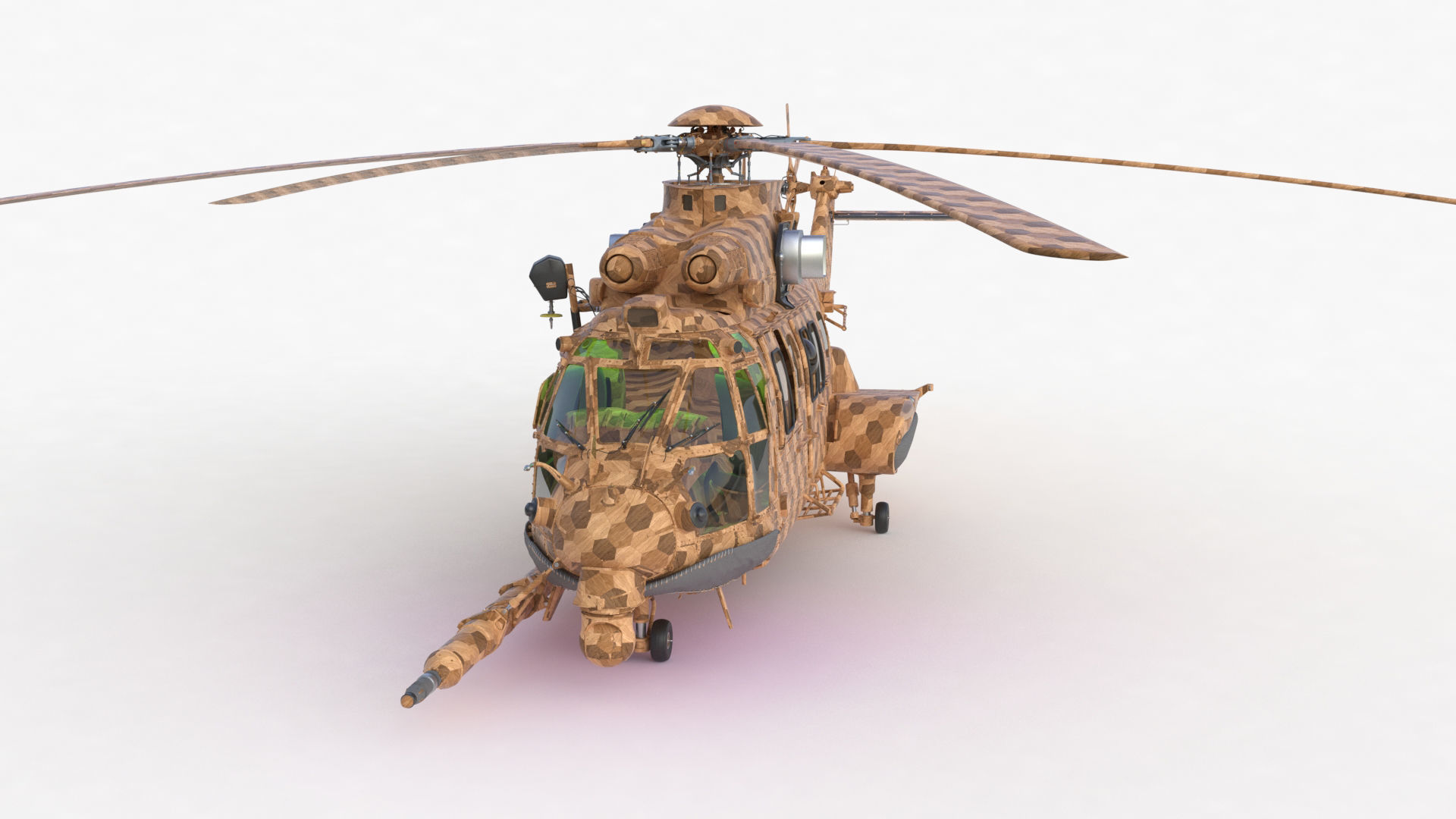 Eurocopter EC 725 Toy Wood 3D model_67