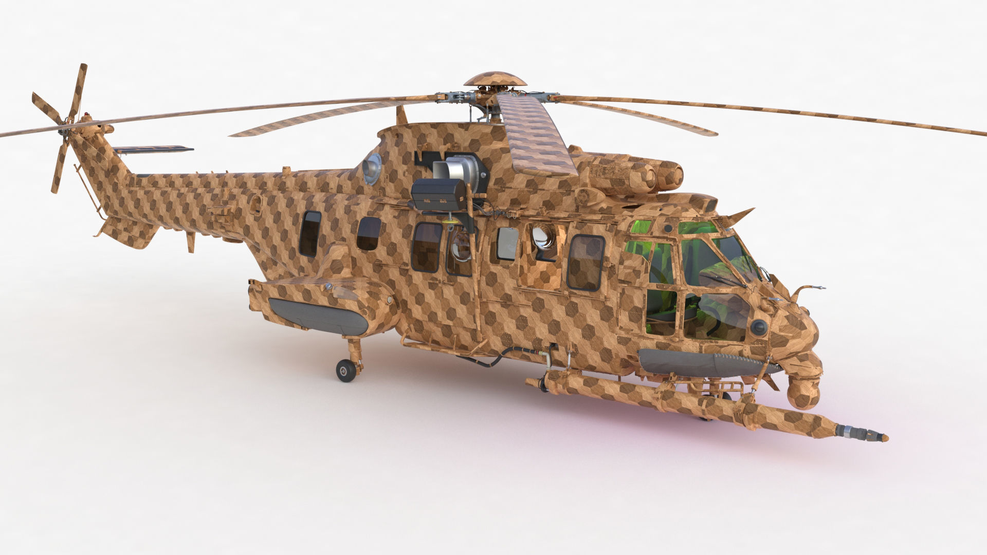 Eurocopter EC 725 Toy Wood 3D model_42