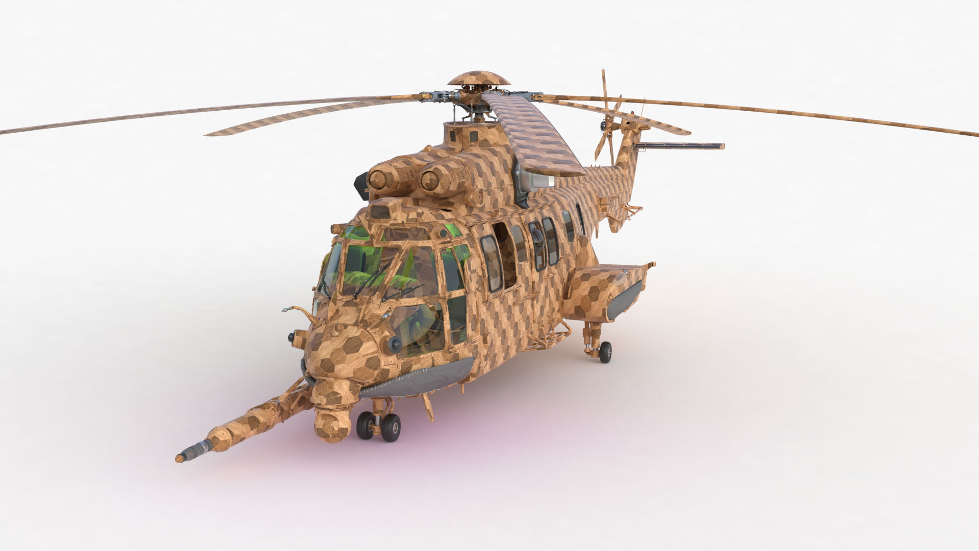 Eurocopter EC 725 Toy Wood 3D model_69