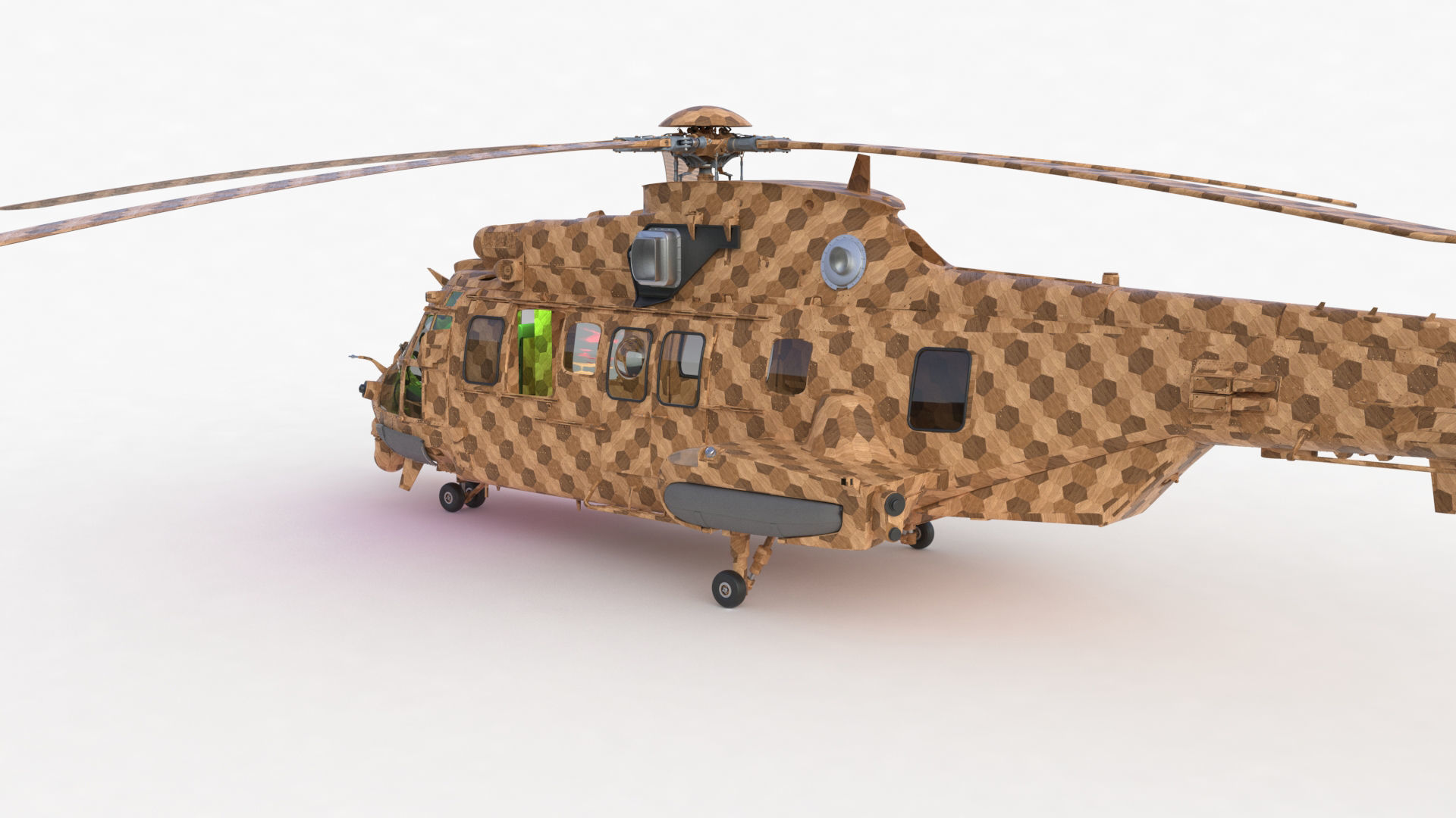 Eurocopter EC 725 Toy Wood 3D model_59