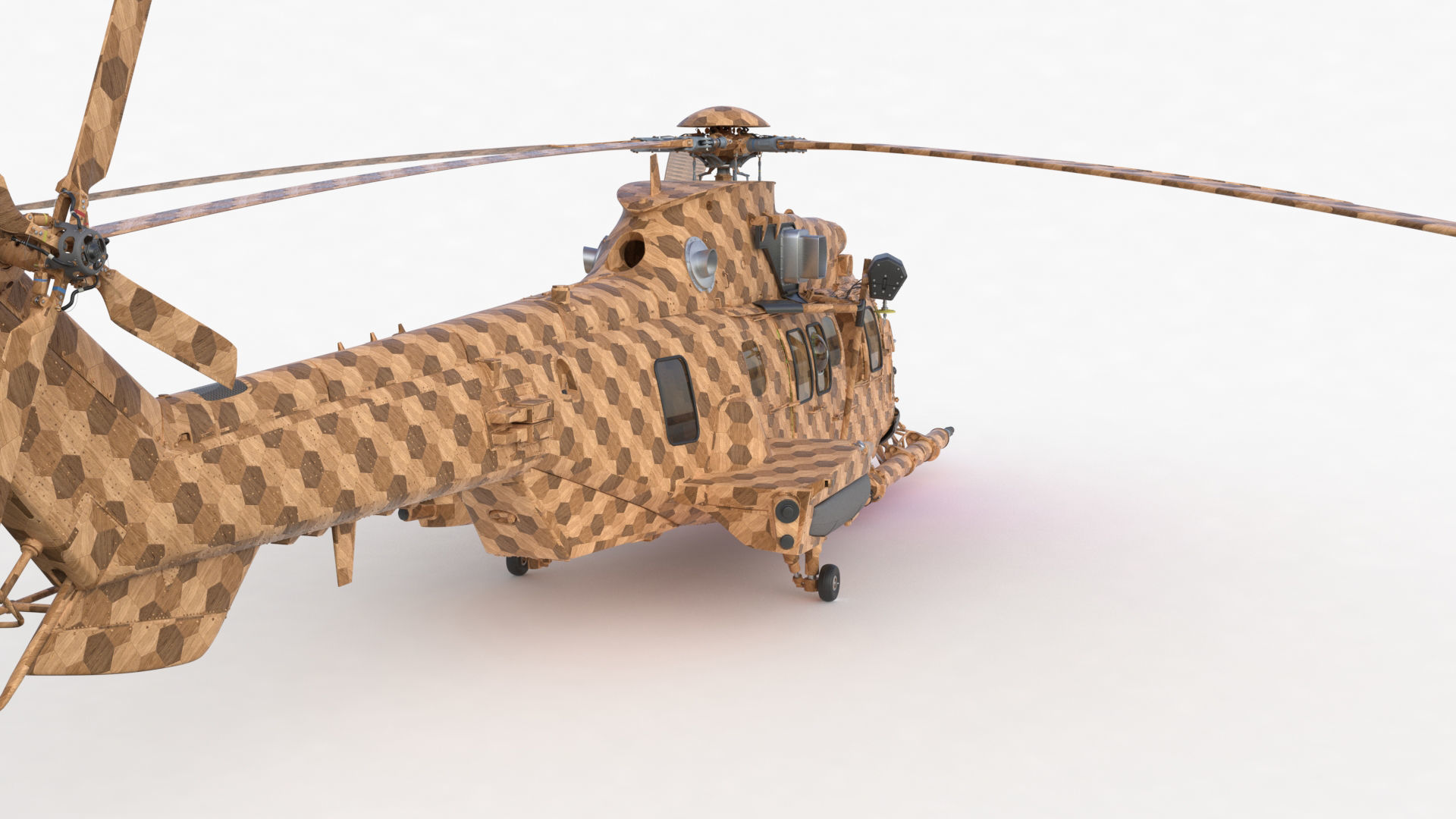 Eurocopter EC 725 Toy Wood 3D model_50