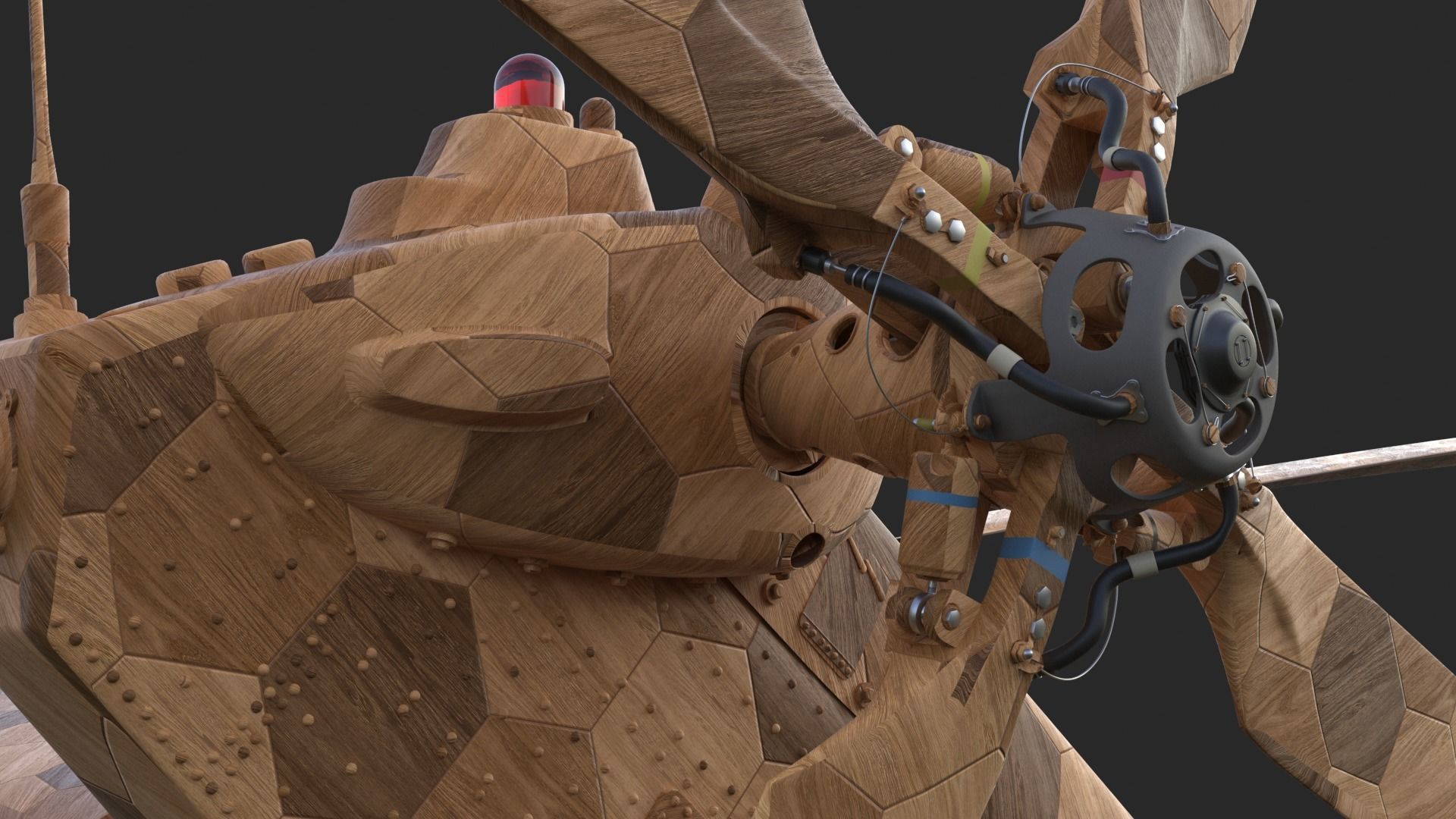 Eurocopter EC 725 Toy Wood 3D model_24