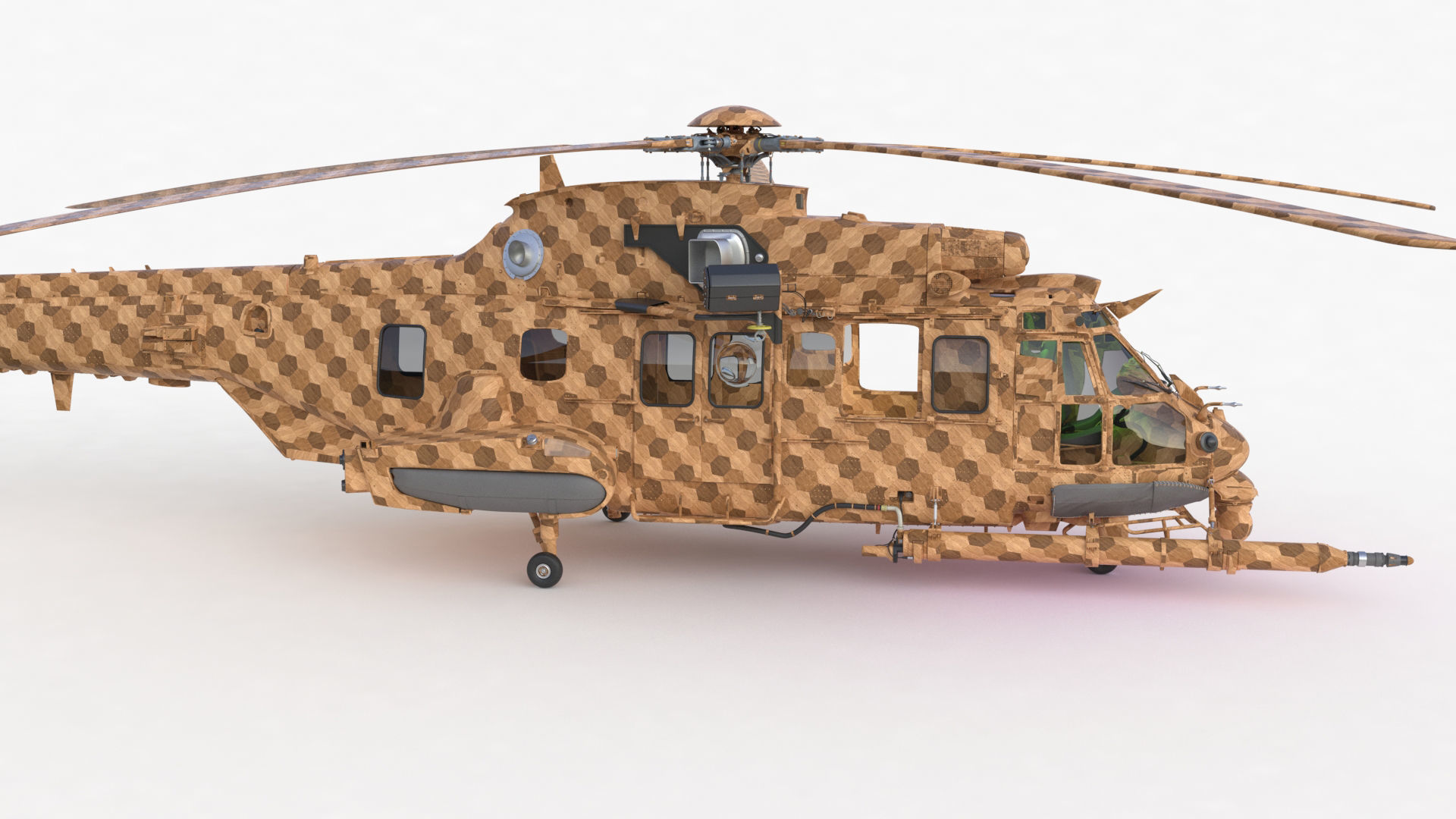 Eurocopter EC 725 Toy Wood 3D model_40