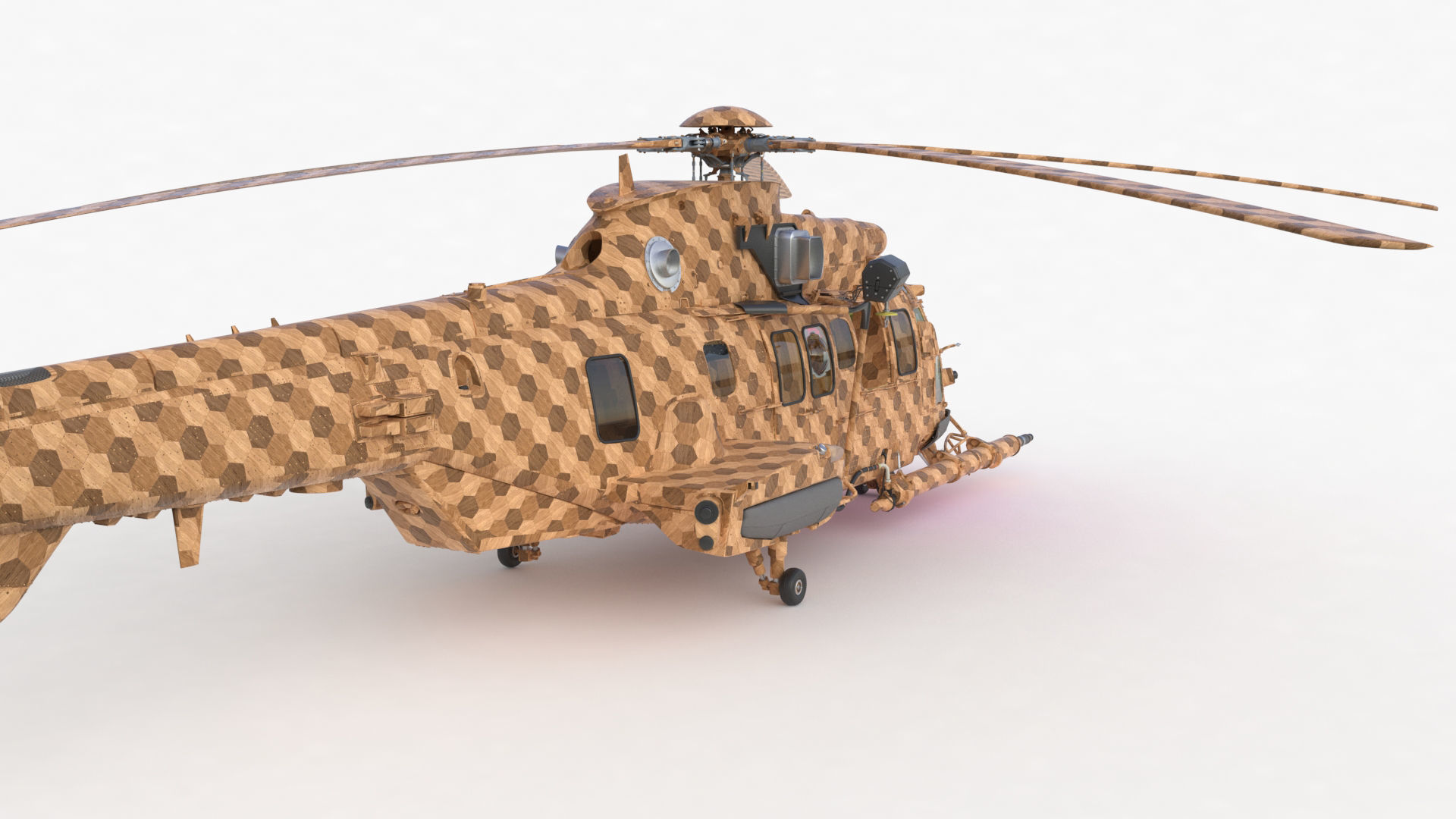 Eurocopter EC 725 Toy Wood 3D model_51