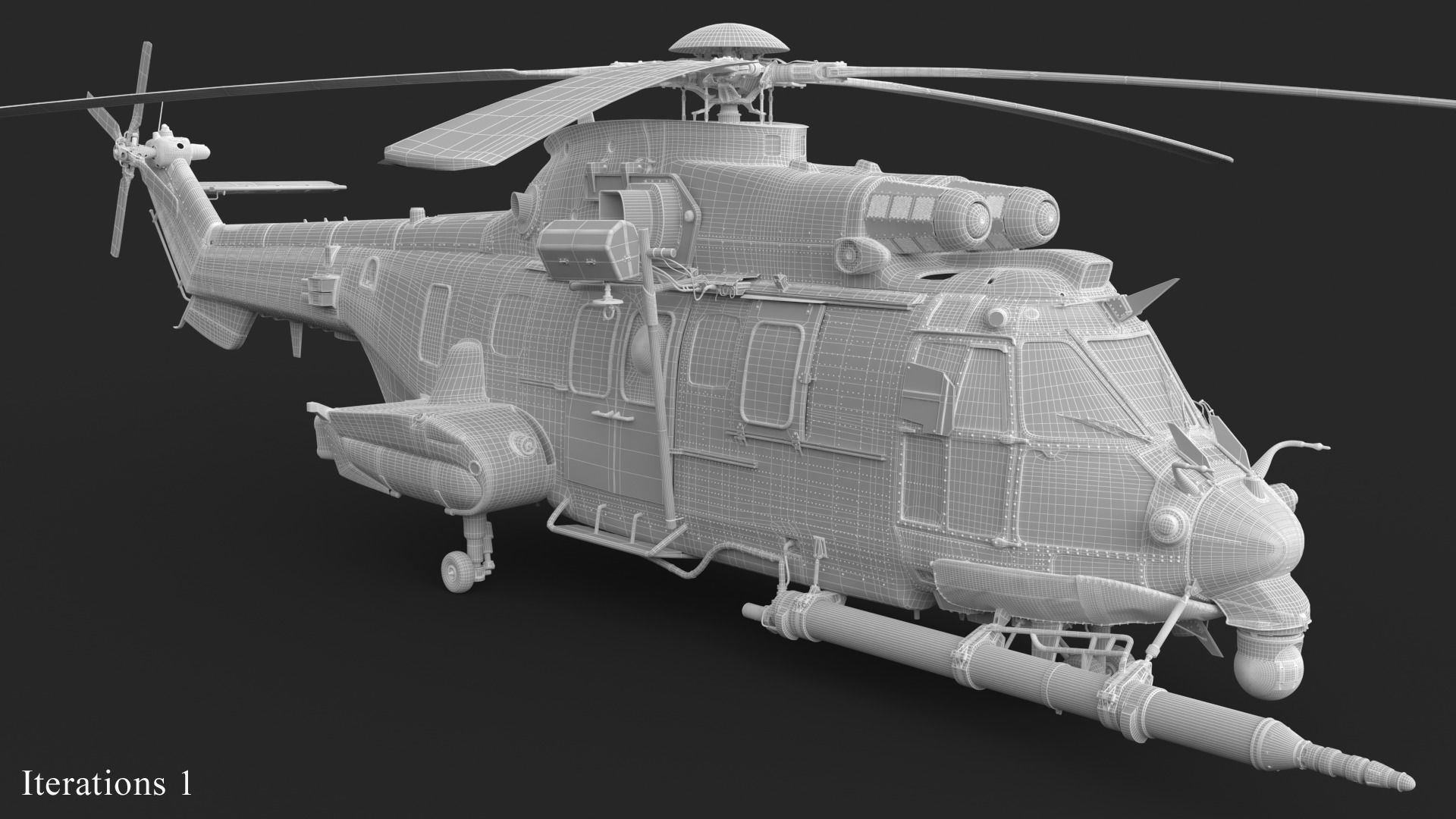 Eurocopter EC 725 Toy Wood 3D model_29