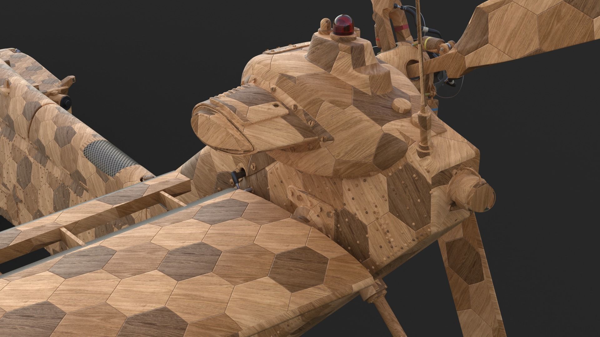 Eurocopter EC 725 Toy Wood 3D model_22