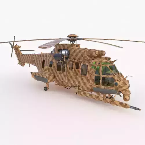Eurocopter EC 725 Toy Wood 3D model