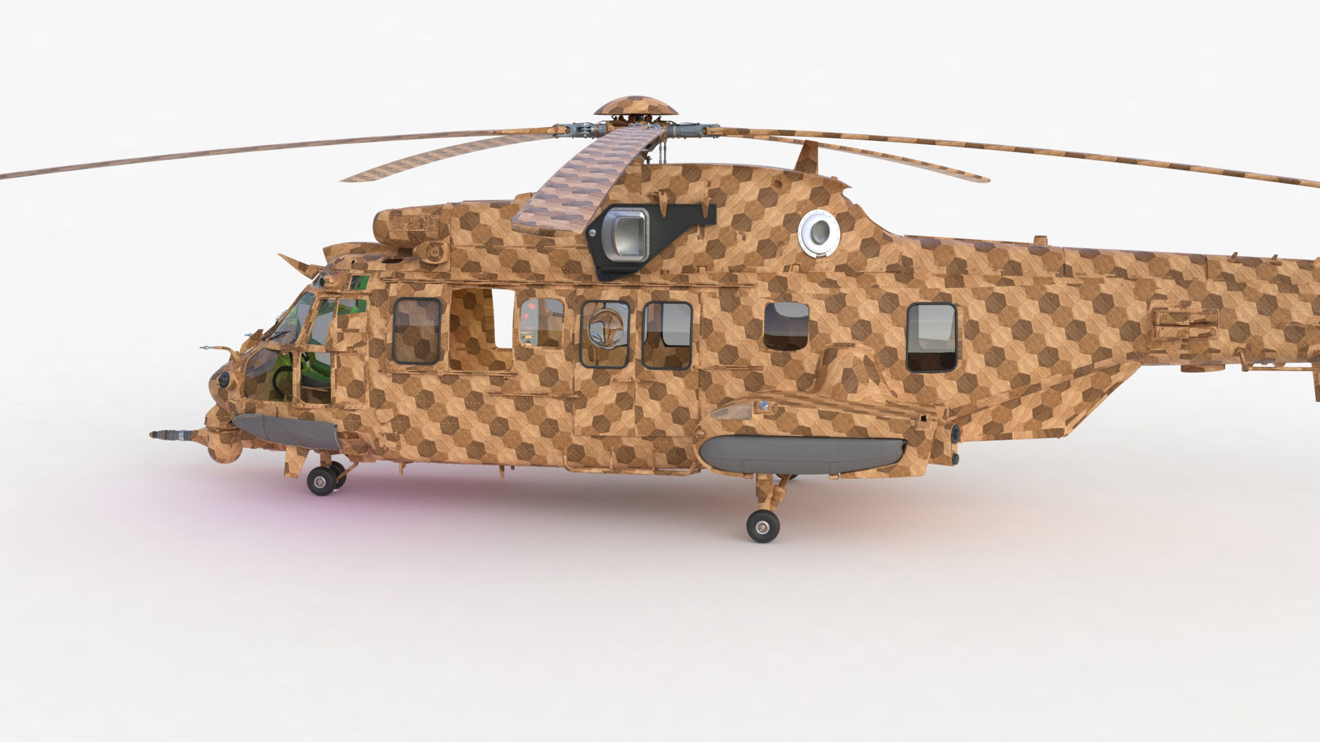Eurocopter EC 725 Toy Wood 3D model_65