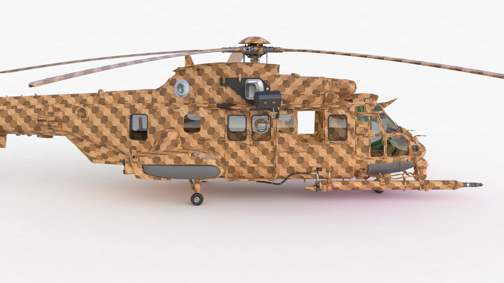 Eurocopter EC 725 Toy Wood 3D model_44
