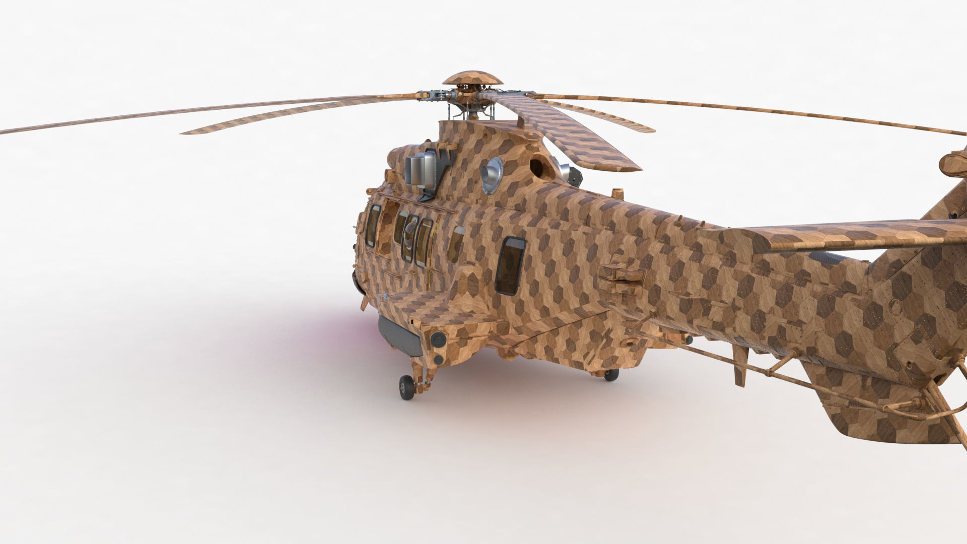 Eurocopter EC 725 Toy Wood 3D model_53