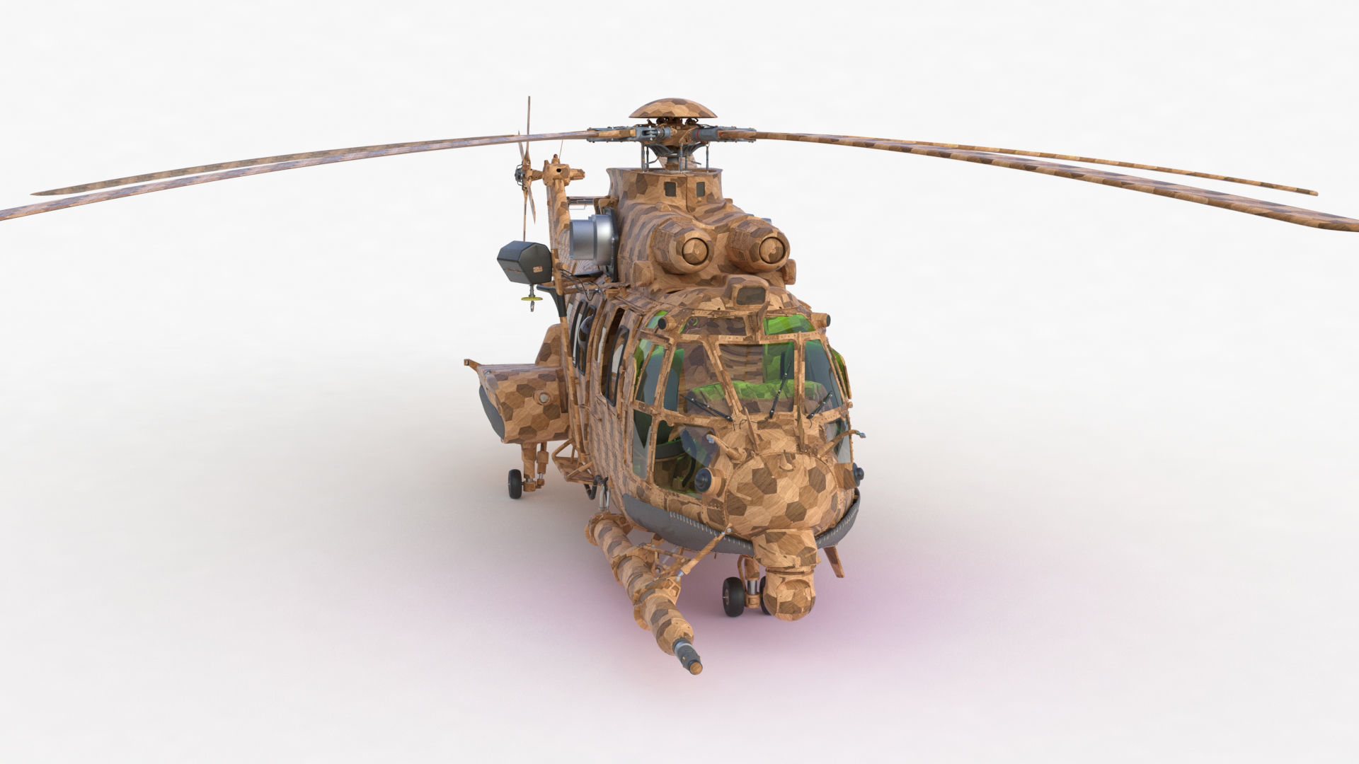 Eurocopter EC 725 Toy Wood 3D model_74