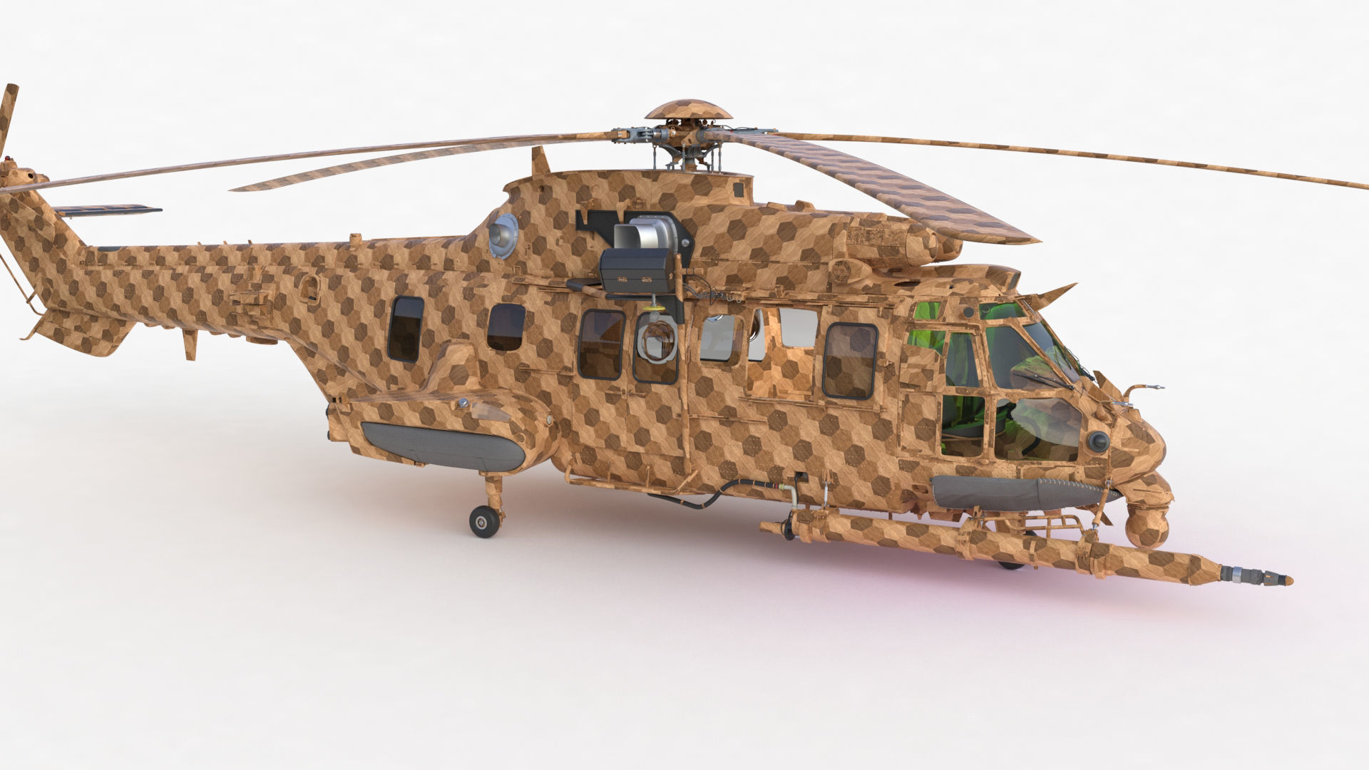 Eurocopter EC 725 Toy Wood 3D model_45
