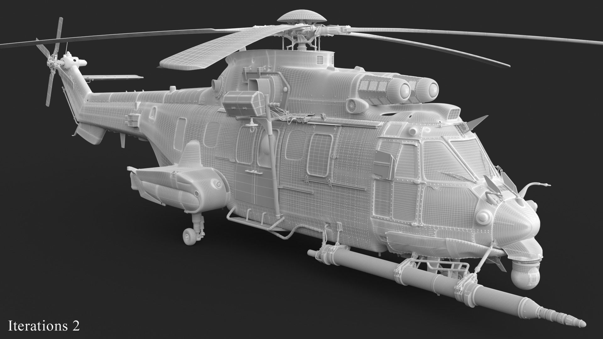 Eurocopter EC 725 Toy Wood 3D model_30