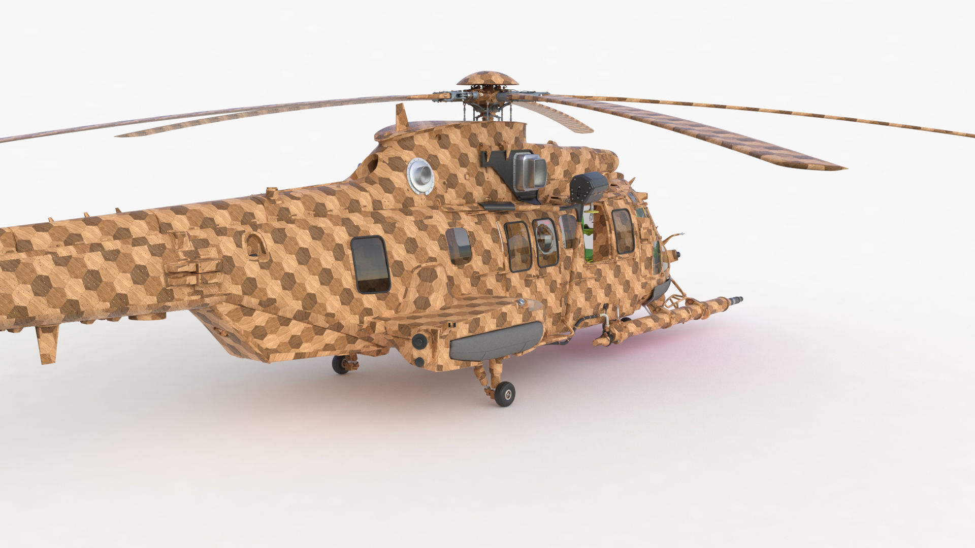 Eurocopter EC 725 Toy Wood 3D model_56