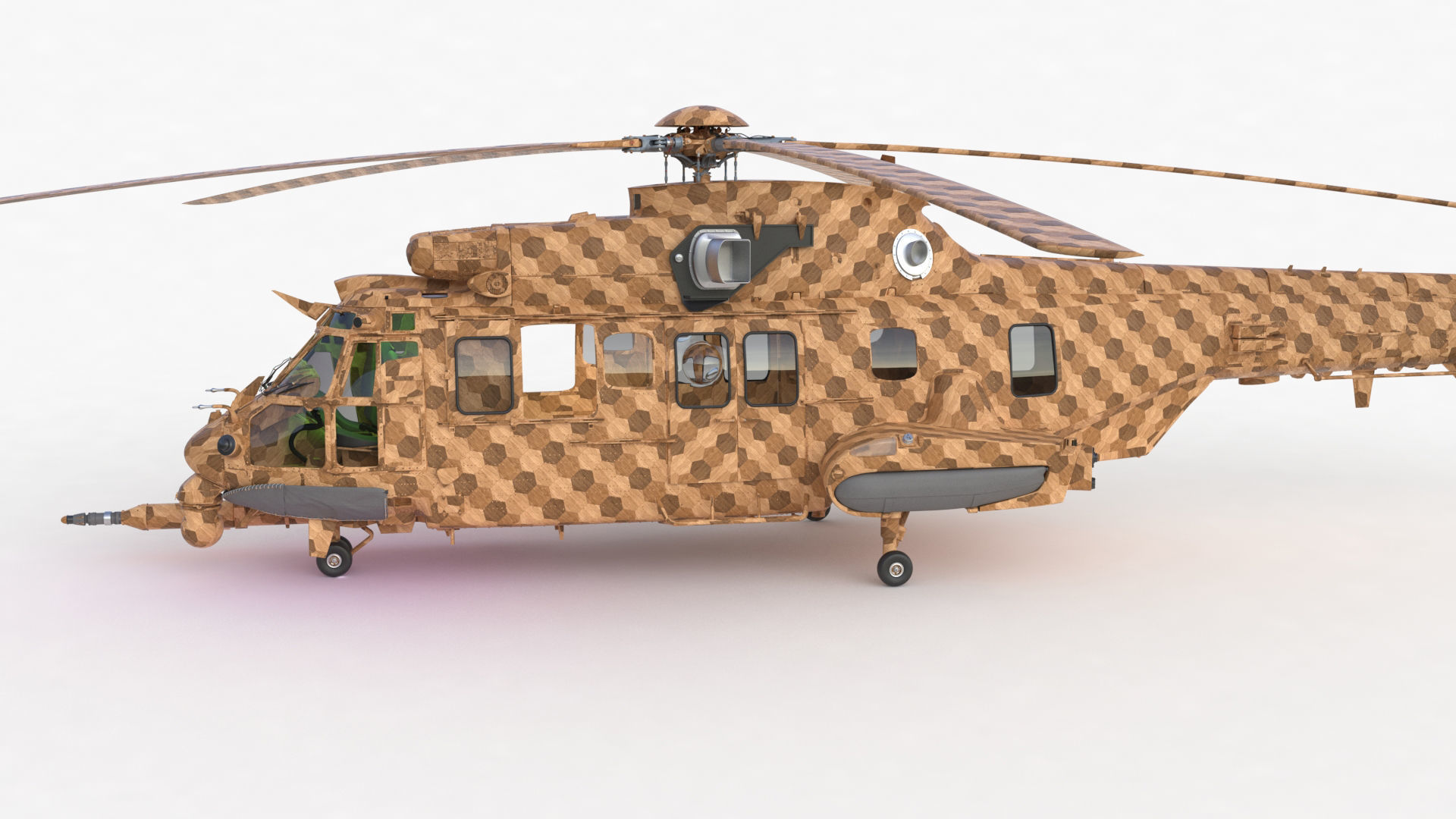 Eurocopter EC 725 Toy Wood 3D model_66