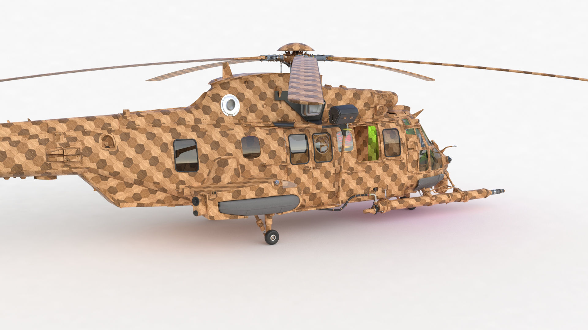 Eurocopter EC 725 Toy Wood 3D model_46