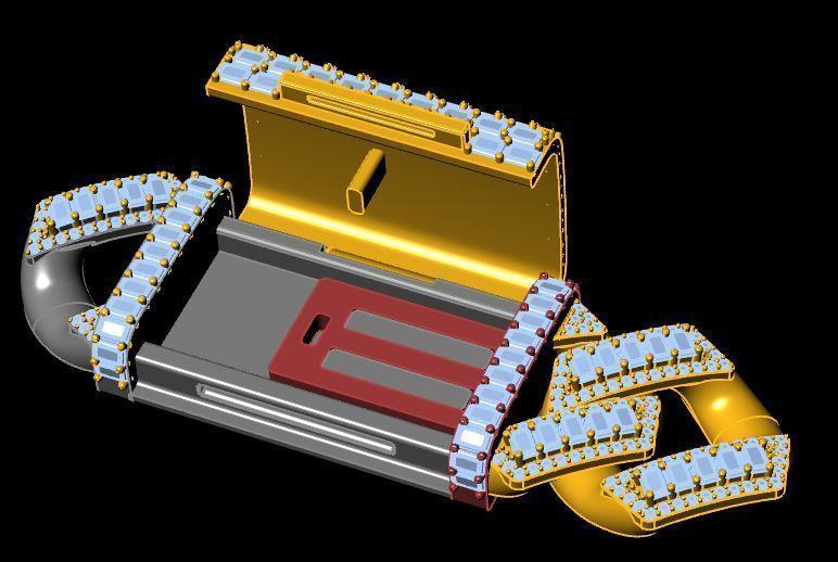 Cuban link 18mm Emerald Diamond 3D model_4