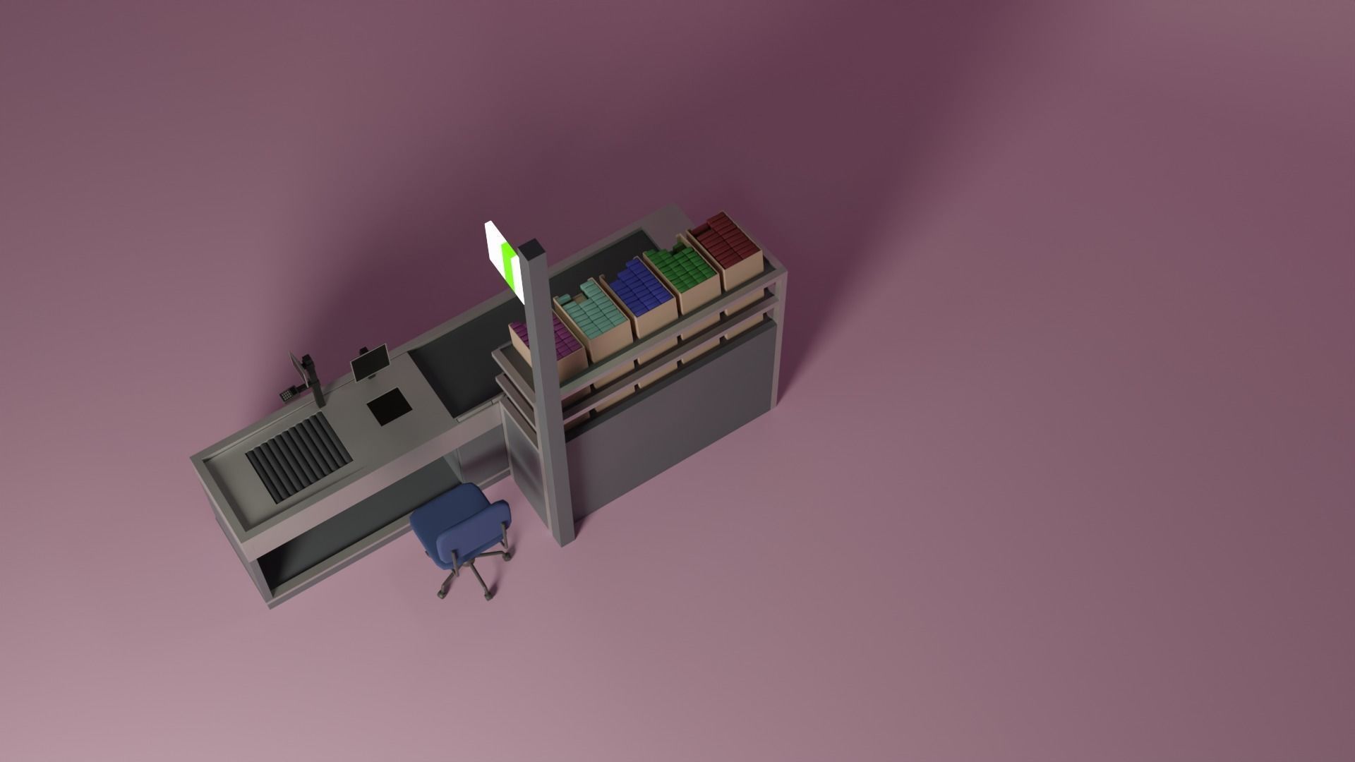 Supermarket Checkout Low-poly 3D model_31