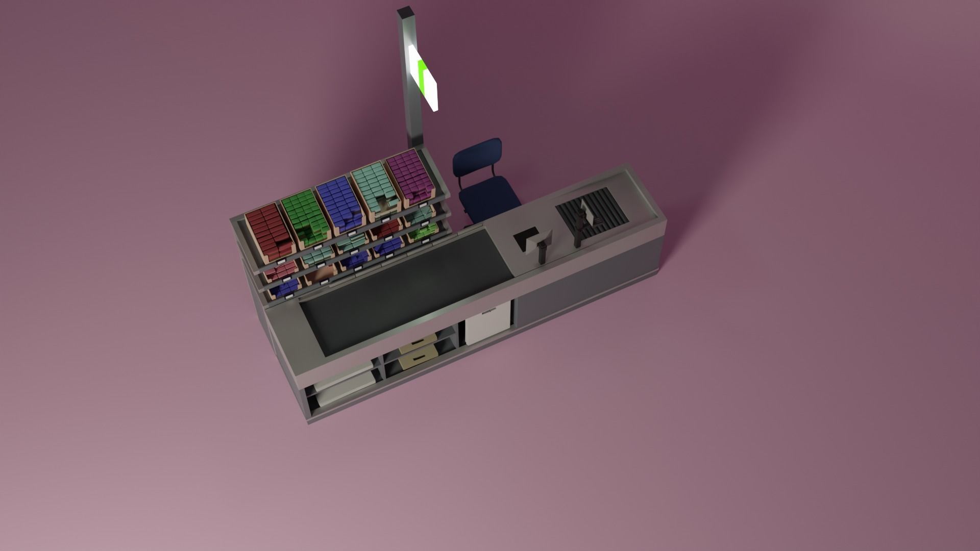 Supermarket Checkout Low-poly 3D model_26