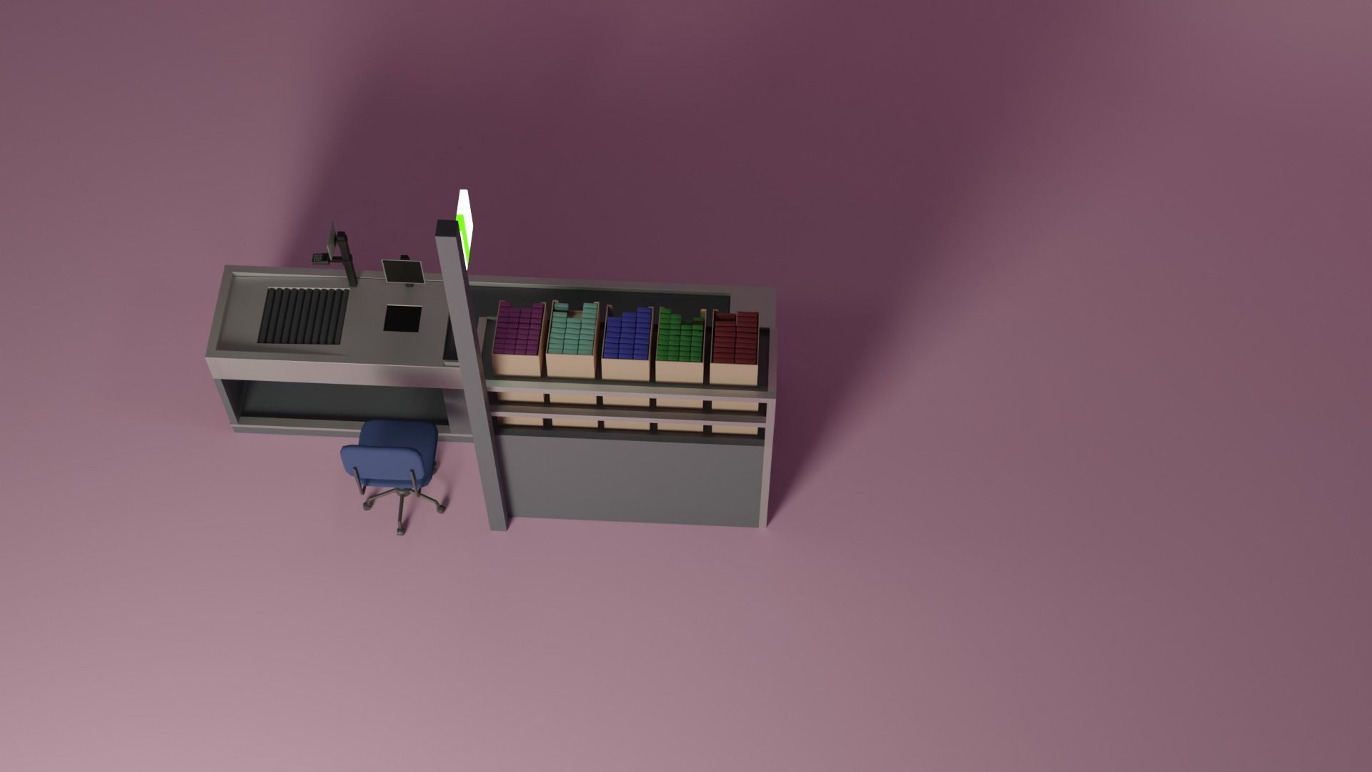 Supermarket Checkout Low-poly 3D model_14