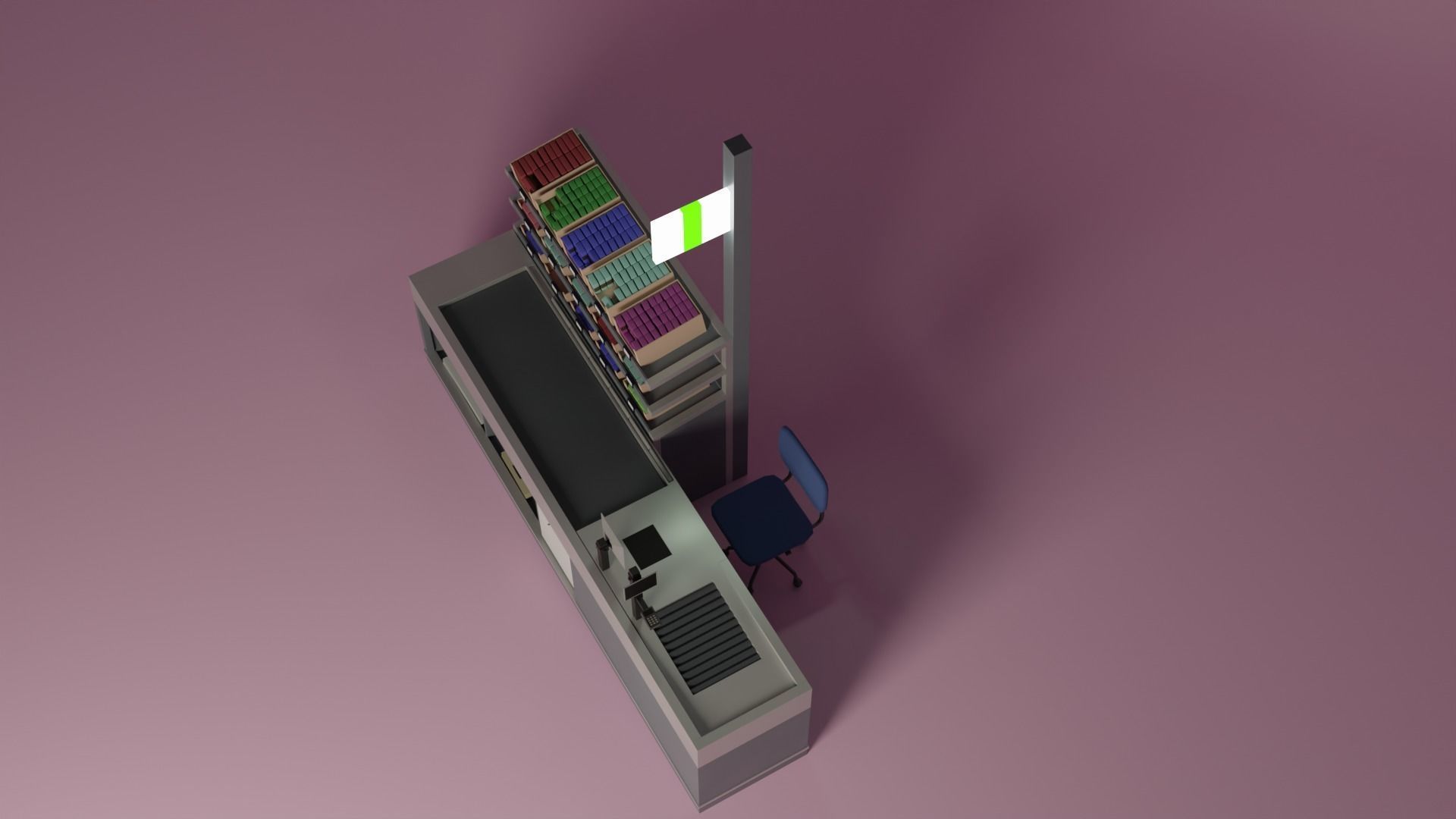 Supermarket Checkout Low-poly 3D model_33