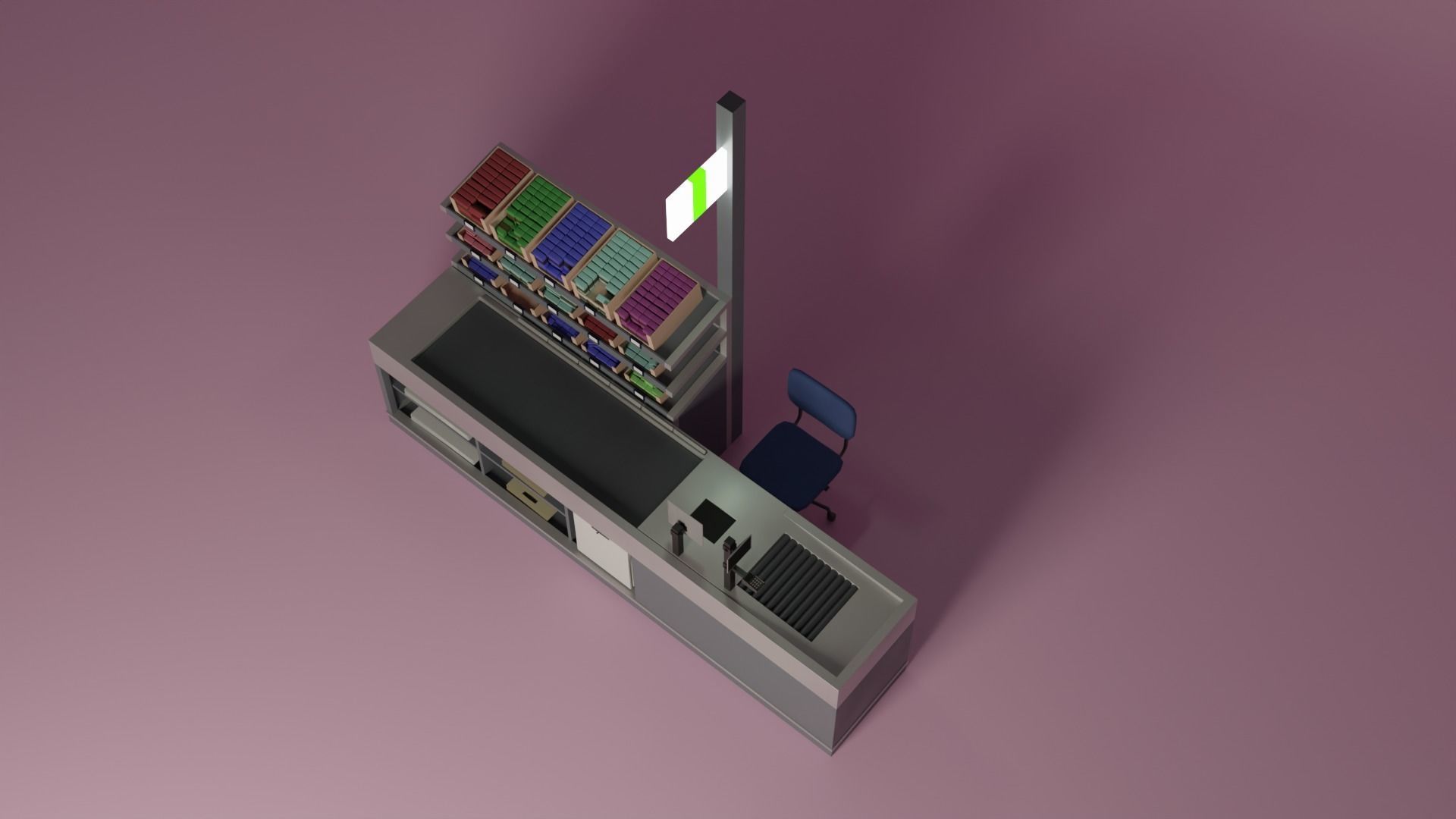 Supermarket Checkout Low-poly 3D model_34