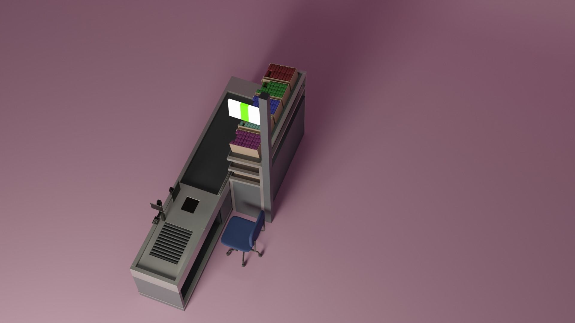 Supermarket Checkout Low-poly 3D model_30