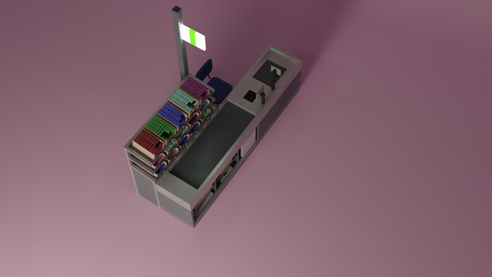 Supermarket Checkout Low-poly 3D model_27