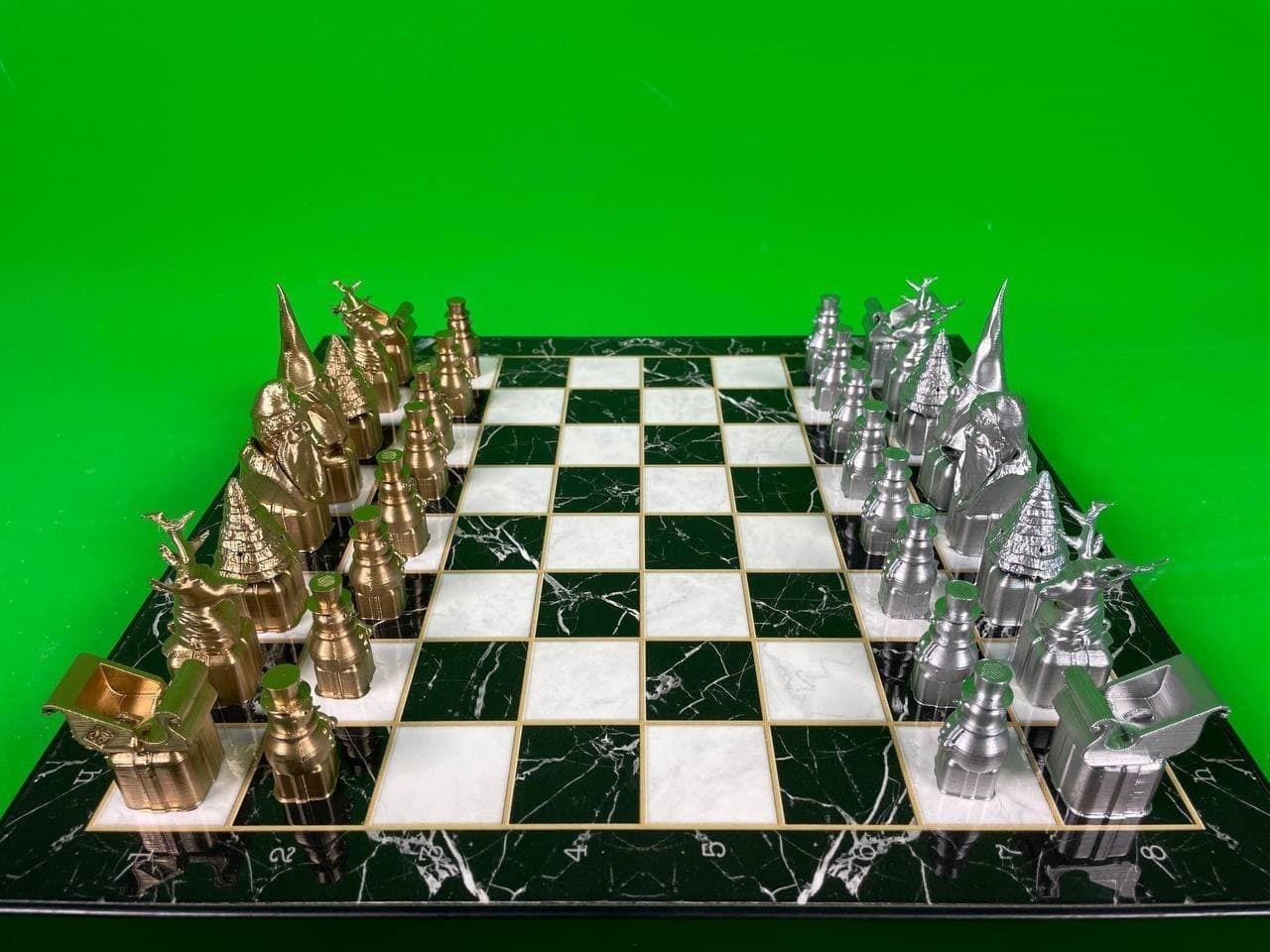 Christmas Chess Set STL 6 Different New Year Character 3D print model_9