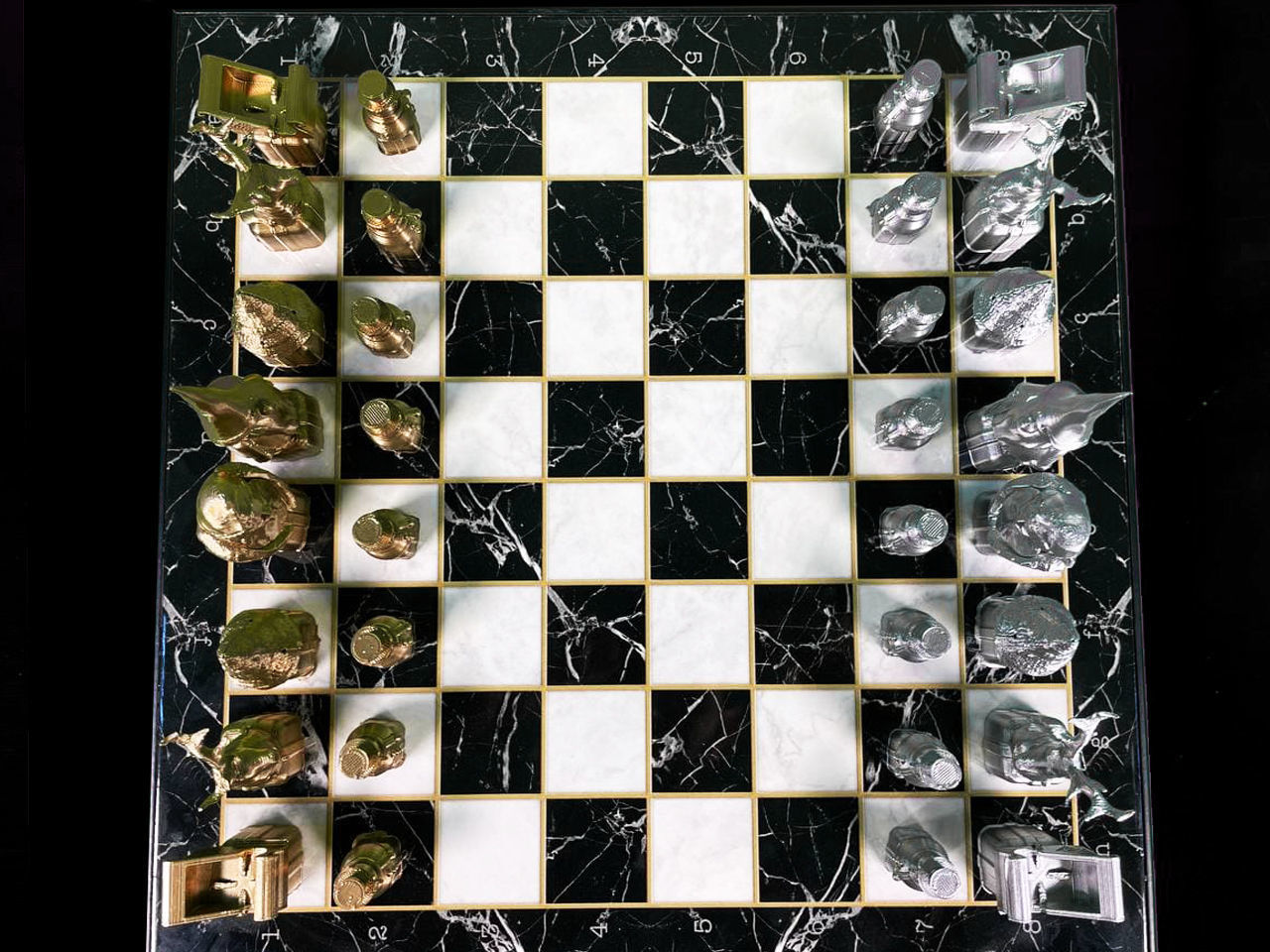 Christmas Chess Set STL 6 Different New Year Character 3D print model_6