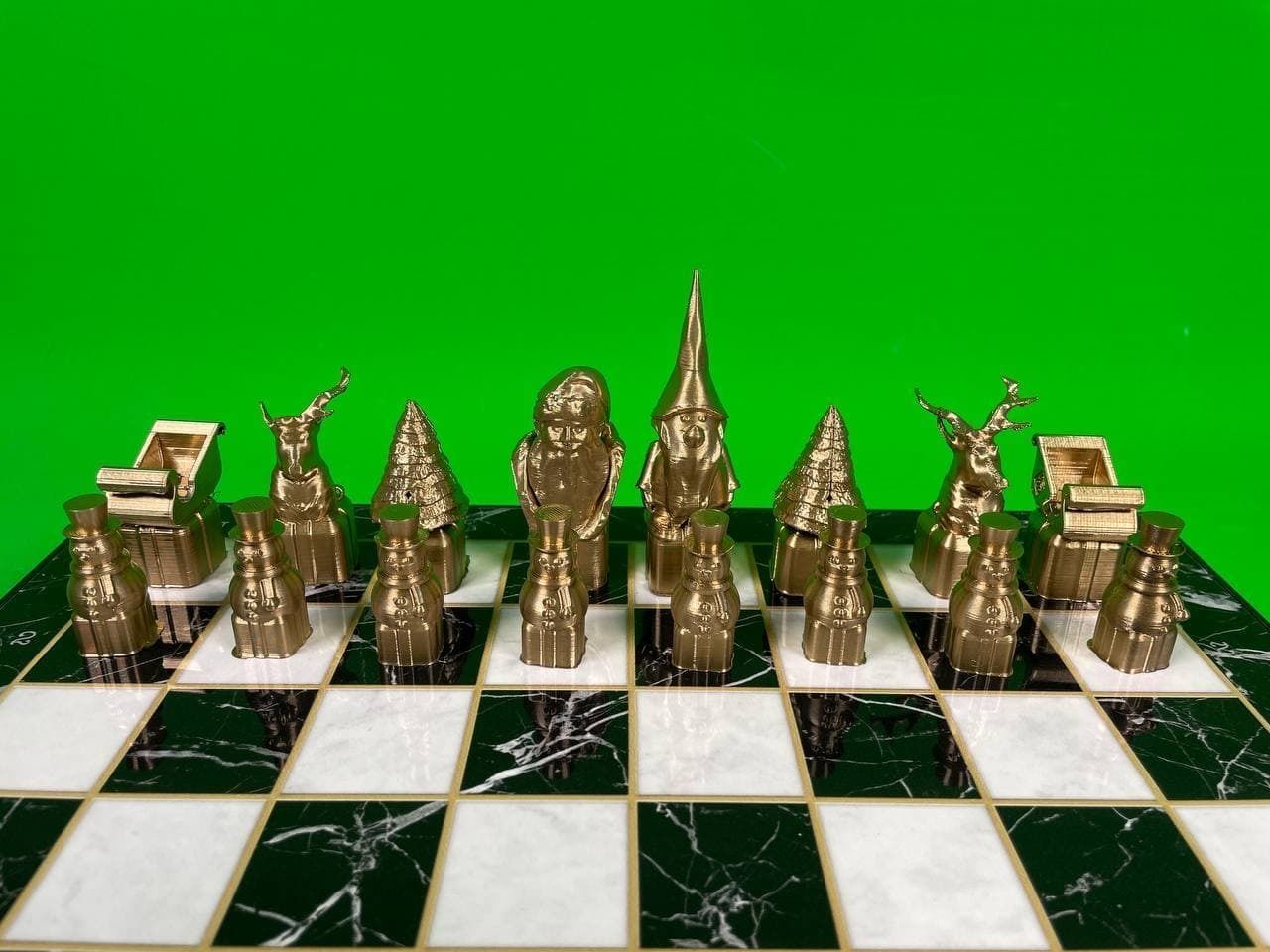 Christmas Chess Set STL 6 Different New Year Character 3D print model_11
