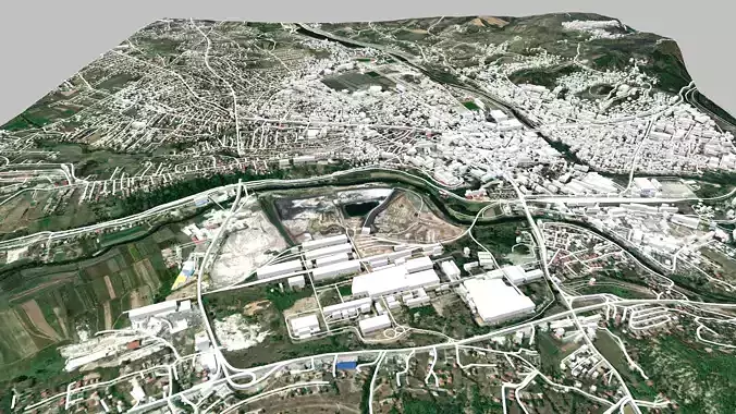 Cityscape Mitrovica Kosovo