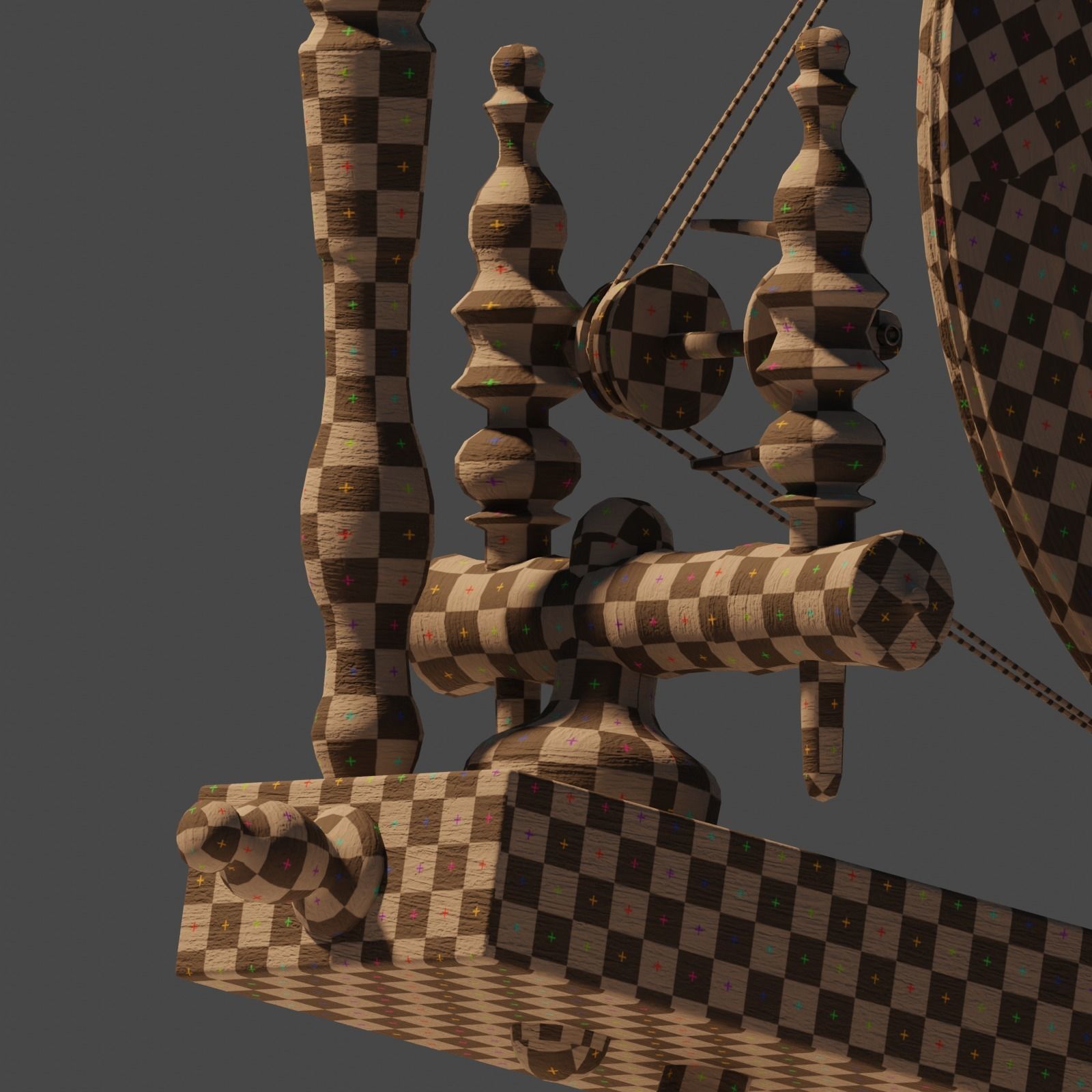 Spinning Wheel Animated 3D model_17