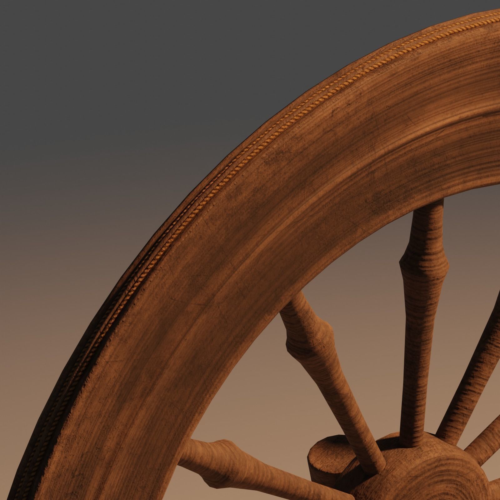 Spinning Wheel Animated 3D model_12