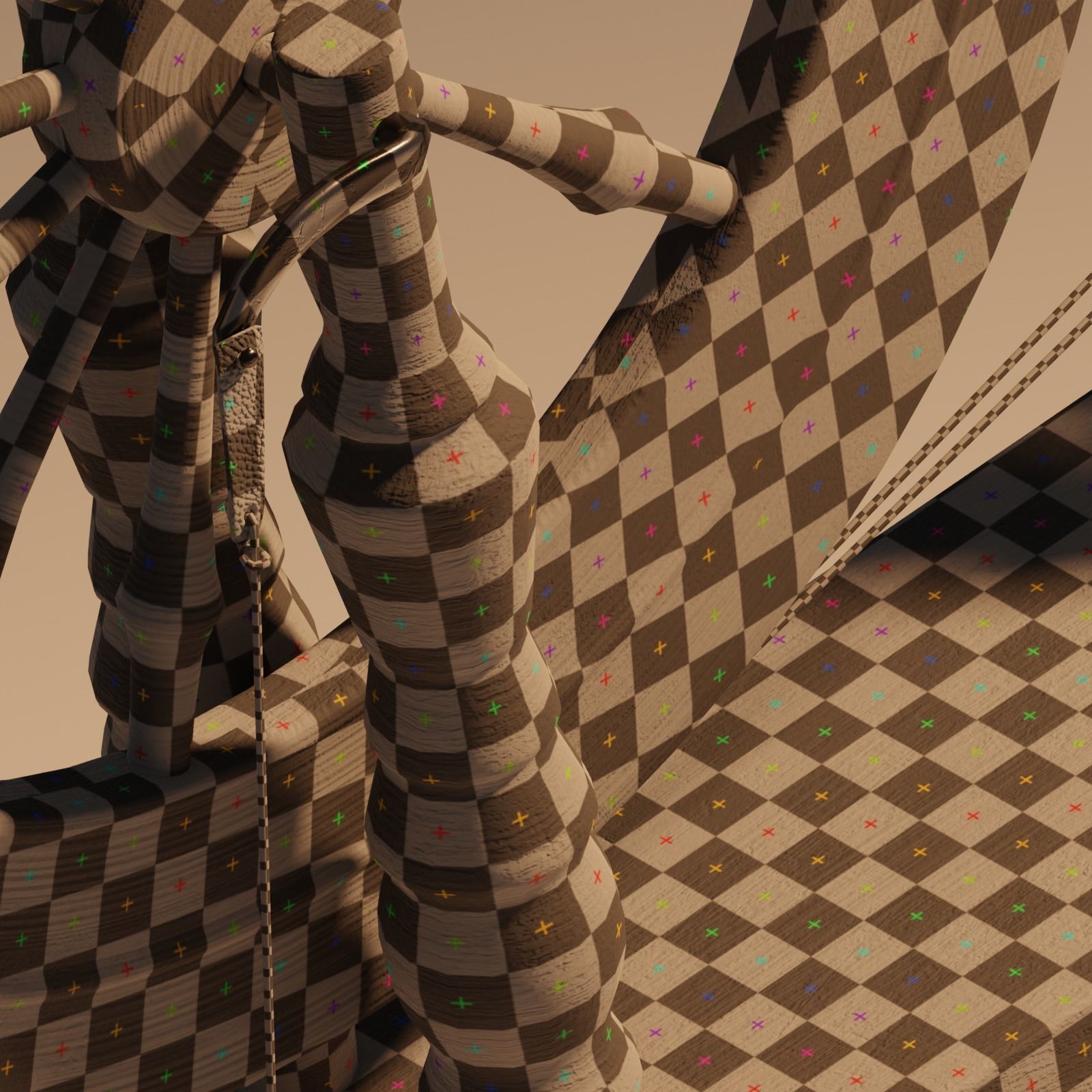 Spinning Wheel Animated 3D model_5