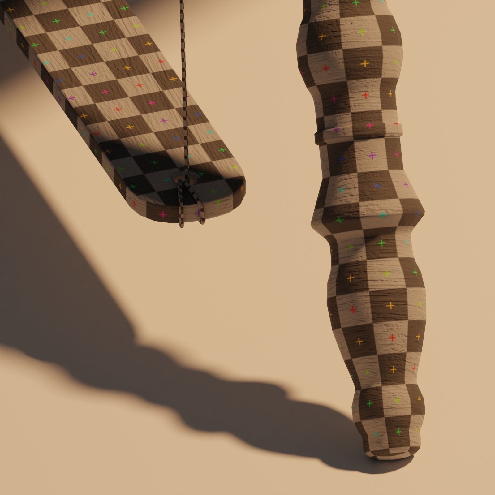 Spinning Wheel Animated 3D model_9