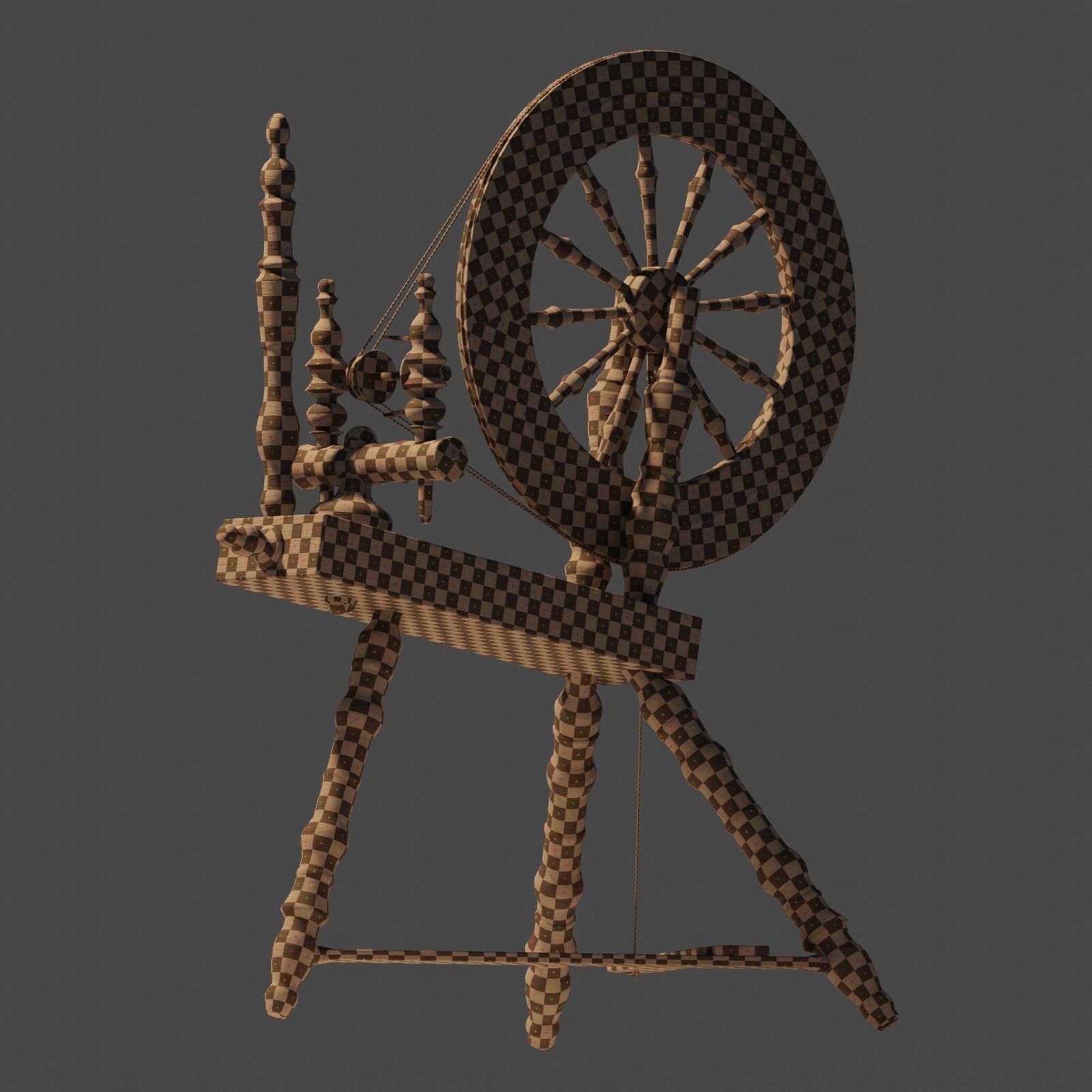 Spinning Wheel Animated 3D model_21