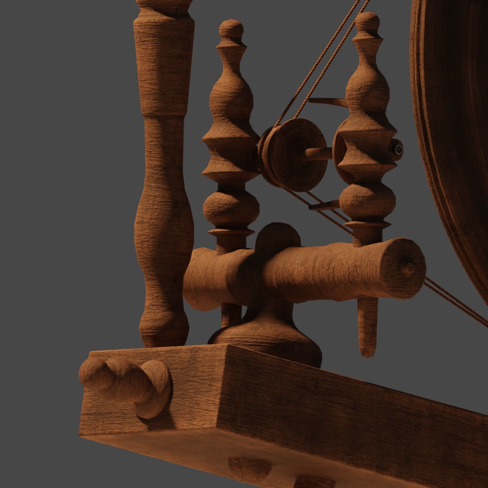 Spinning Wheel Animated 3D model_16