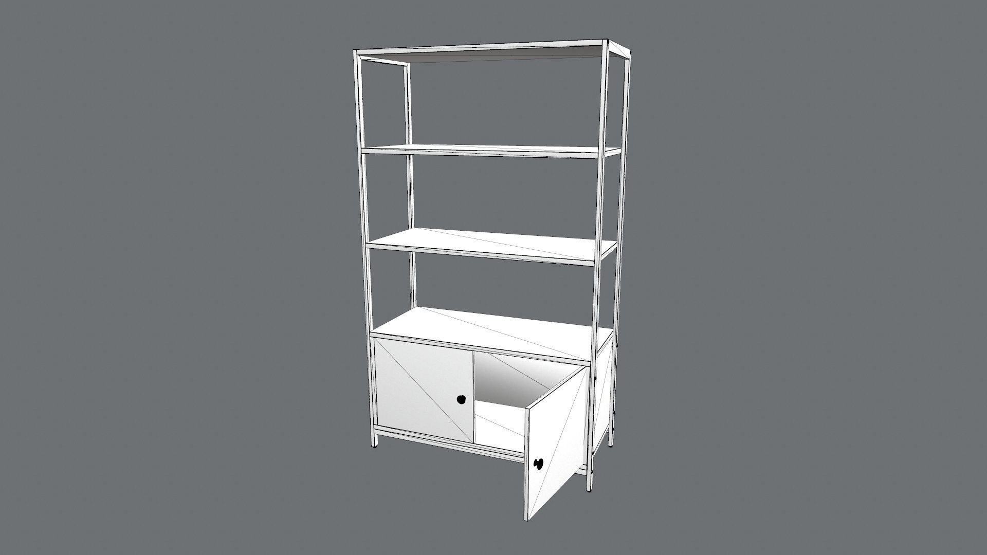 Book Shelf Storage 3D model_17