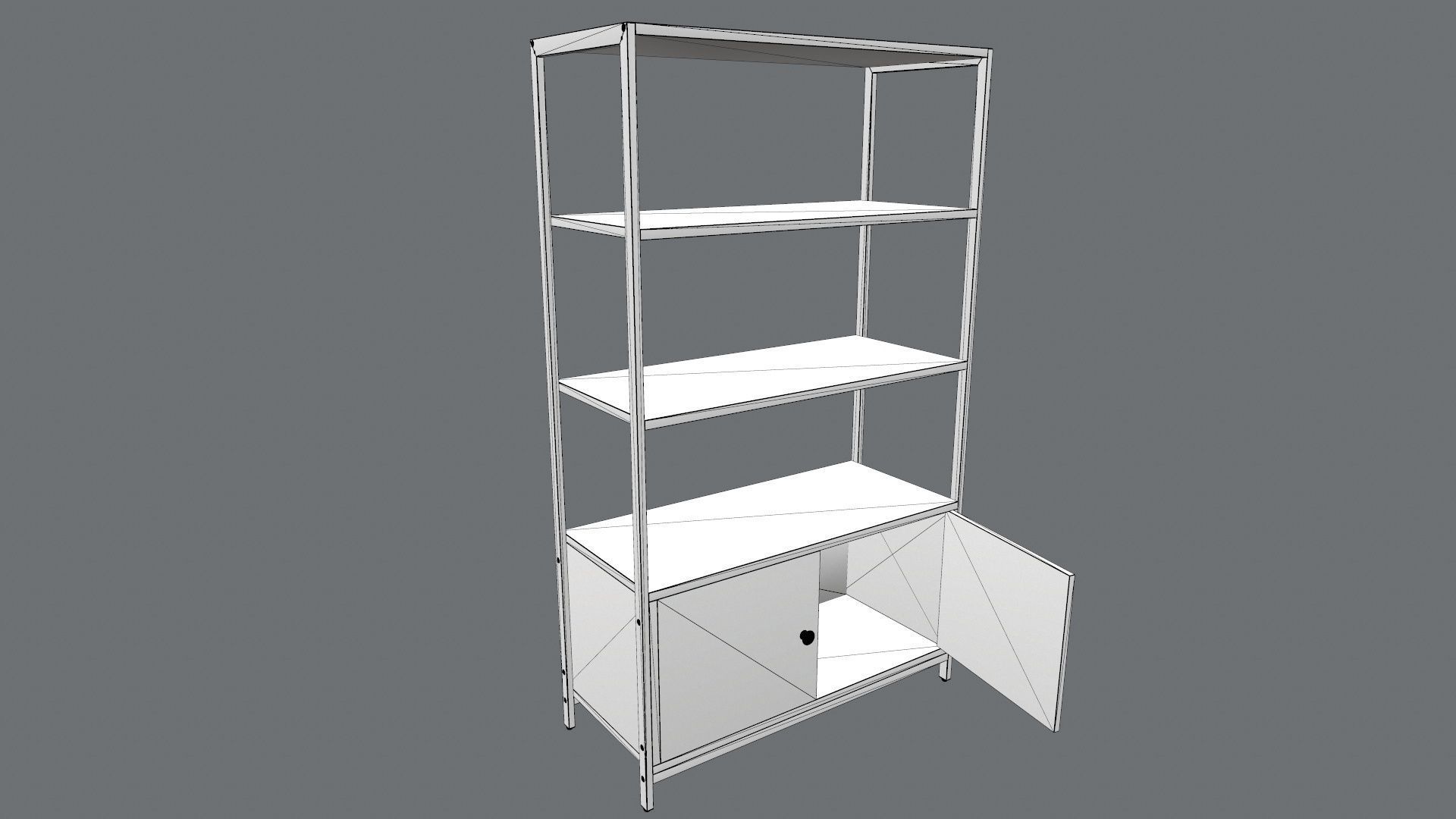 Book Shelf Storage 3D model_21