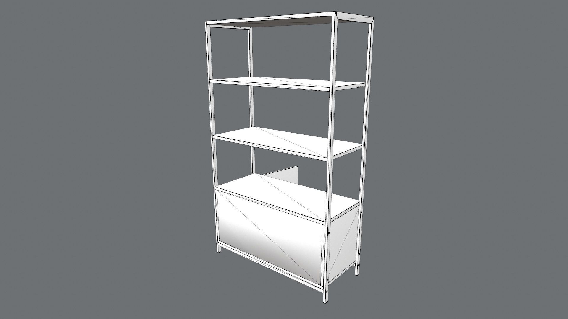 Book Shelf Storage 3D model_20