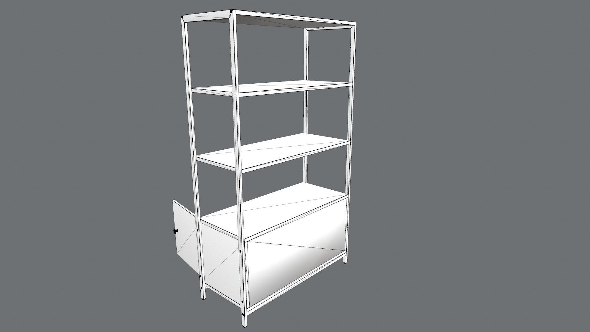 Book Shelf Storage 3D model_19