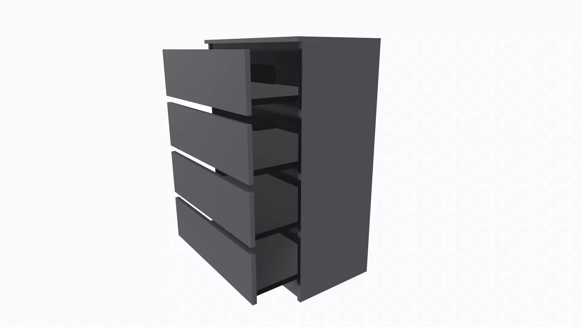 Chest of 4 Drawer 3D model_0