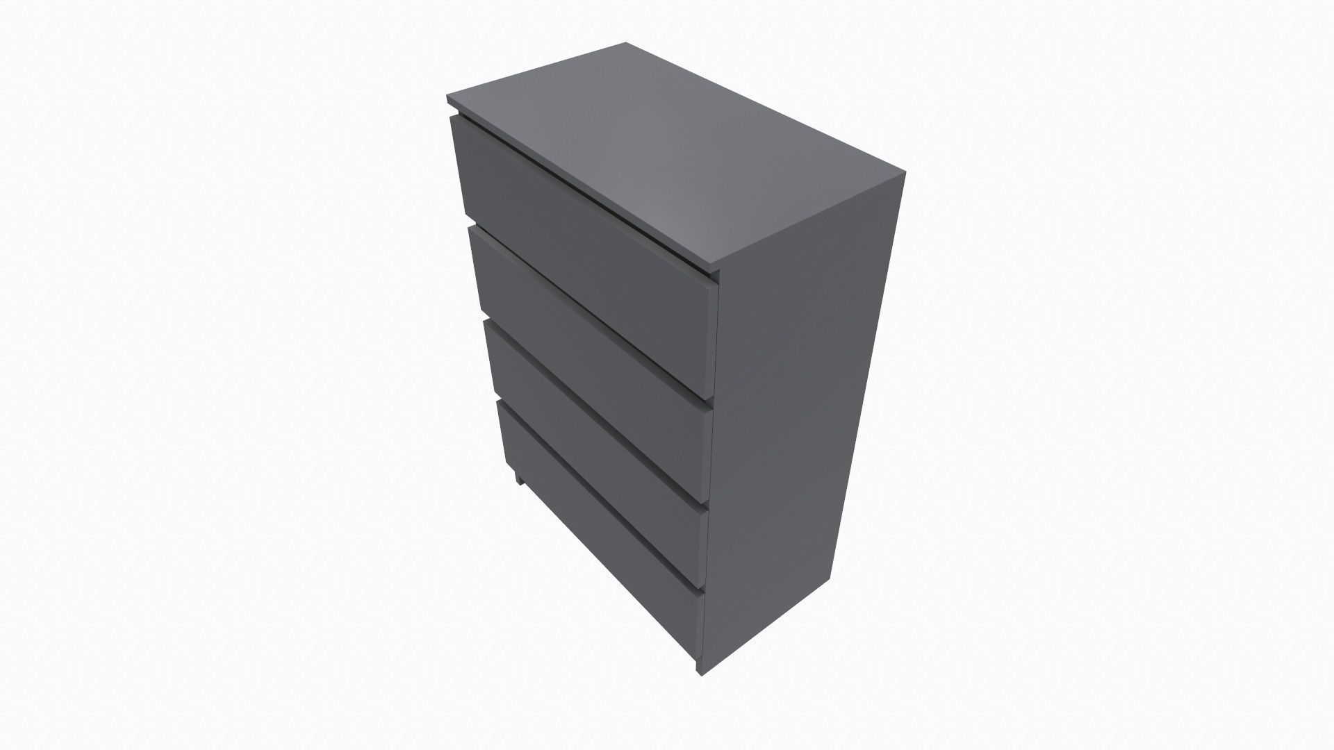 Chest of 4 Drawer 3D model_12