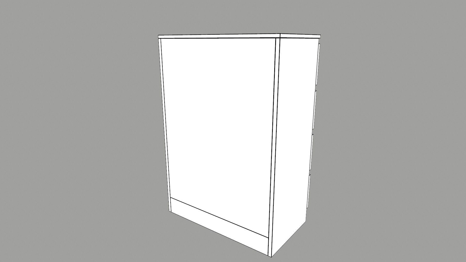 Chest of 4 Drawer 3D model_17