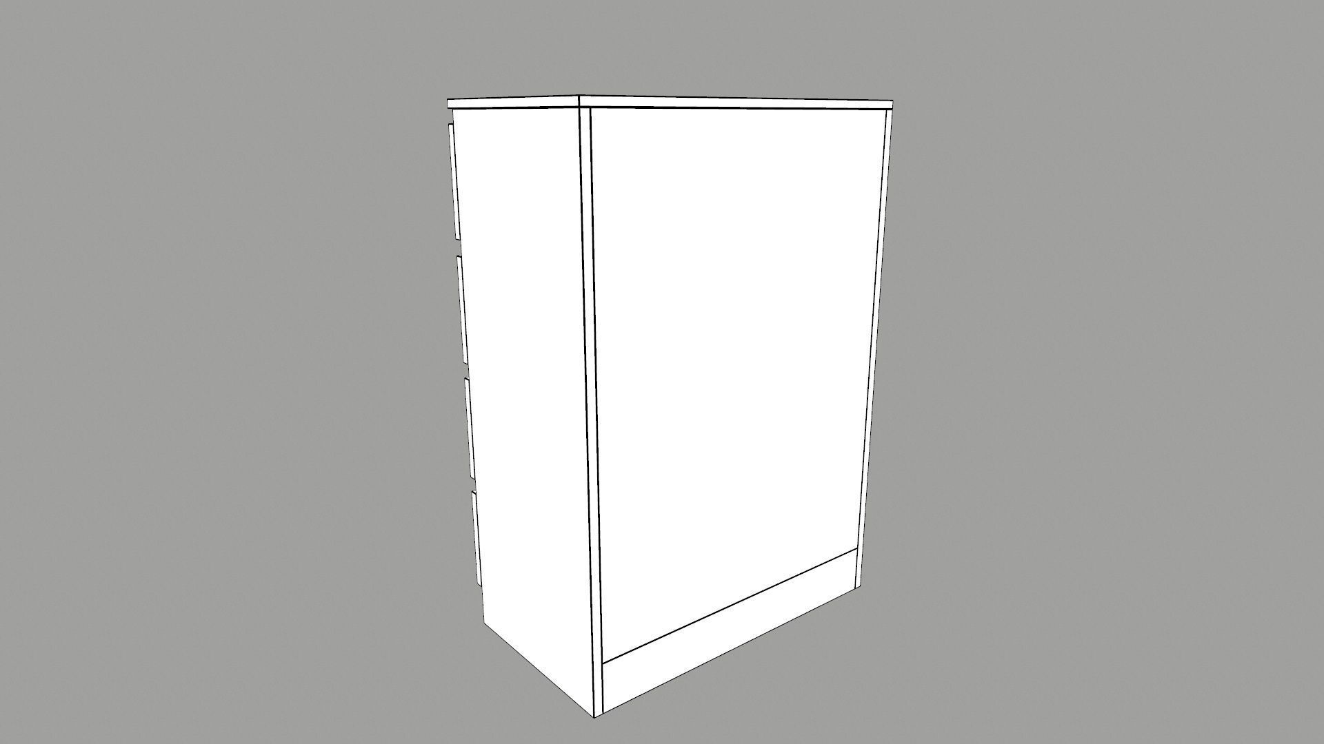 Chest of 4 Drawer 3D model_16