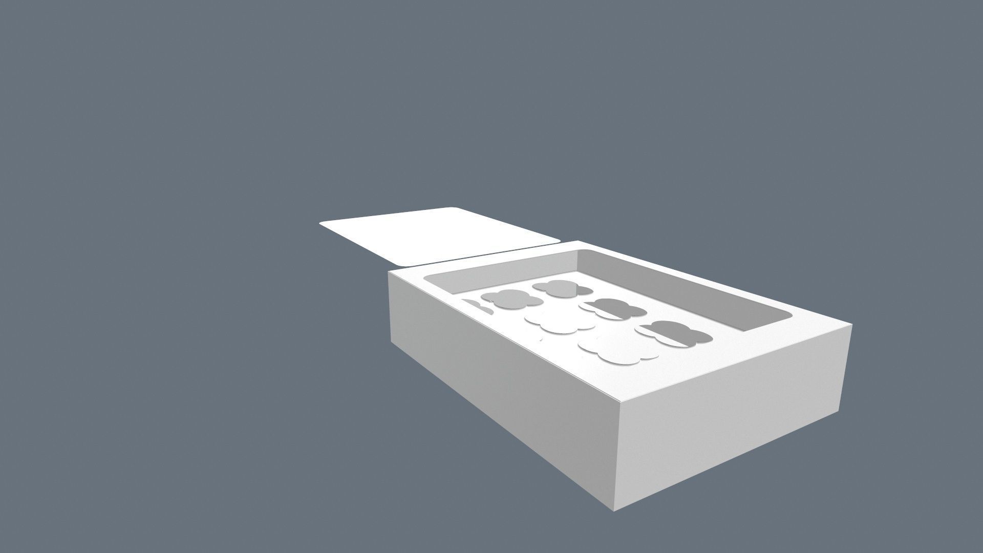 Cup Cake Box 3D model_4