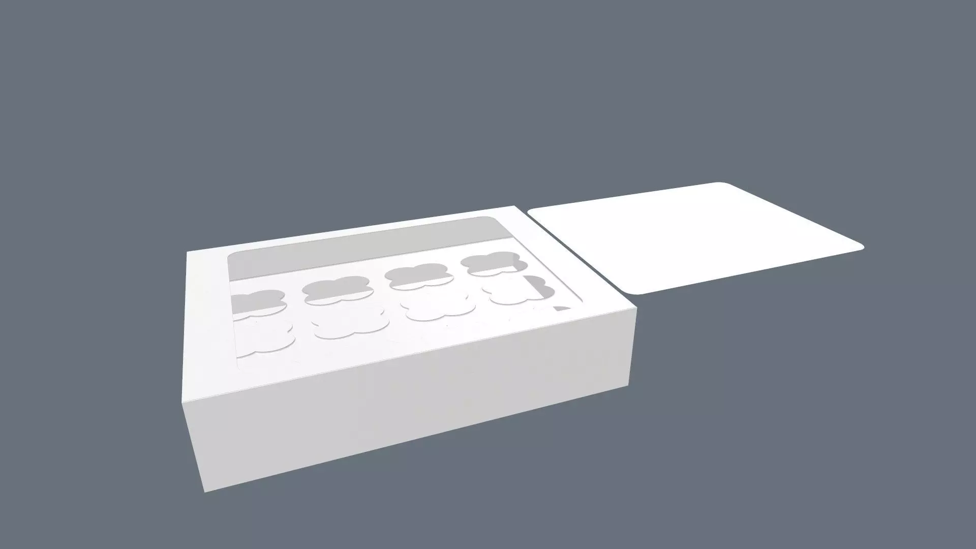 Cup Cake Box 3D model_0